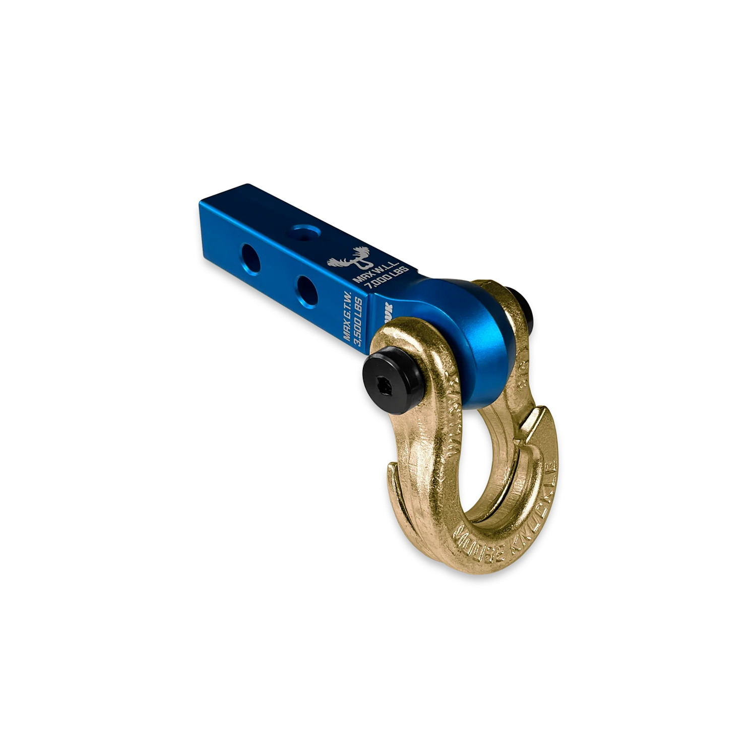 Jowl 5/8 Split Shackle and Mohawk 1.25 Receiver Combo Blue Pill / Brass Knuckle Moose Knuckle Offroad - FN000045-013 - Moose Knuckle Offroad