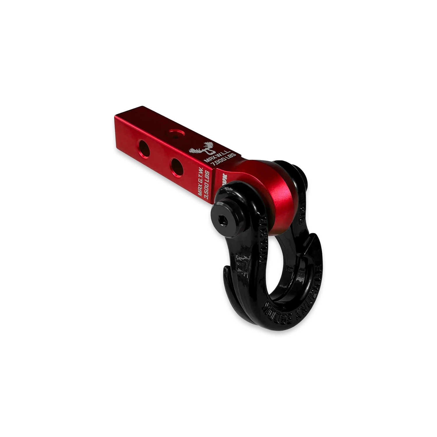 Jowl 5/8 Split Shackle and Mohawk 1.25 Receiver Combo Red Rum / Black Hole Moose Knuckle Offroad - FN000044-009 - Moose Knuckle Offroad