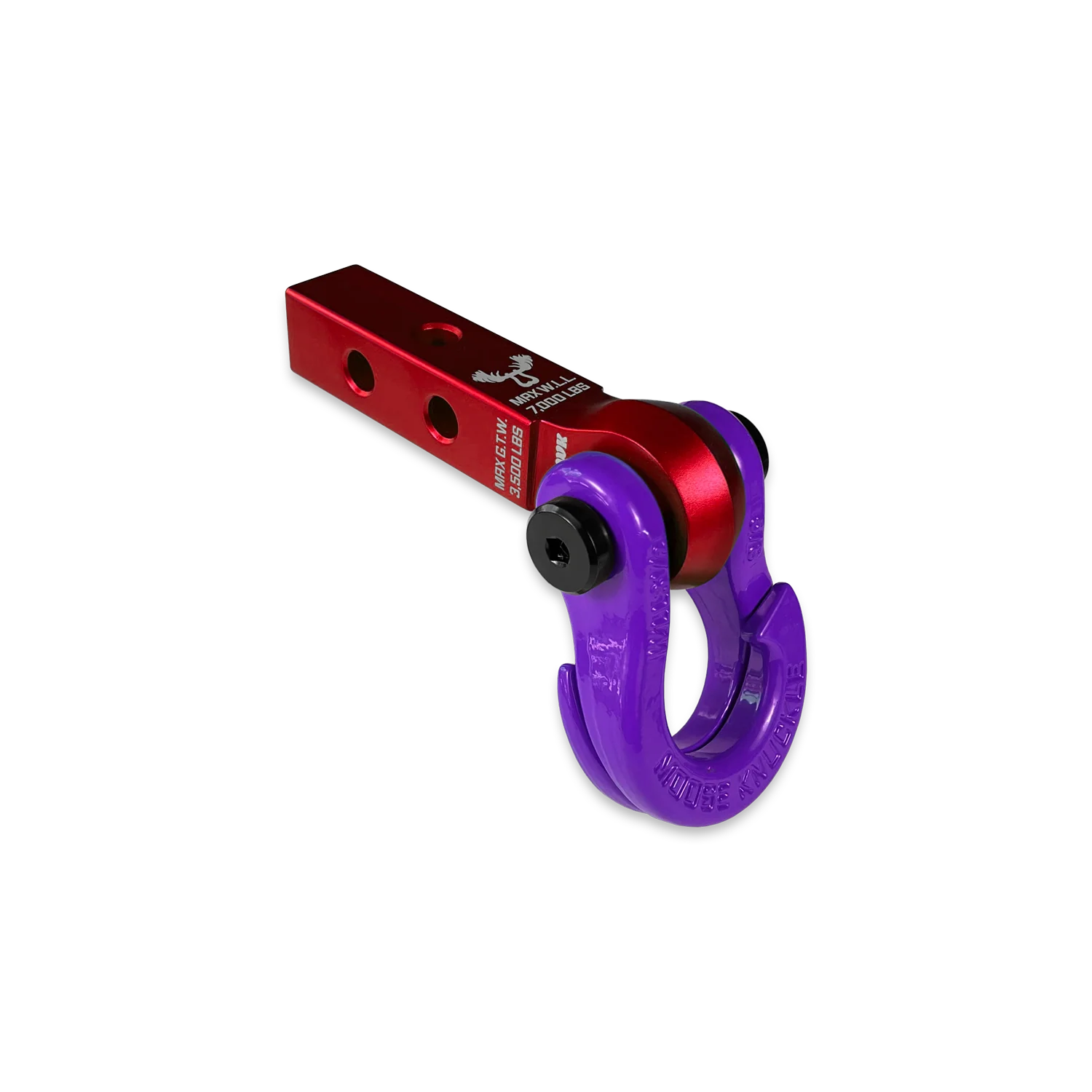 Jowl 5/8 Split Shackle and Mohawk 1.25 Receiver Combo Red Rum / Grape Escape Moose Knuckle Offroad - FN000044-001 - Moose Knuckle Offroad - Image 2