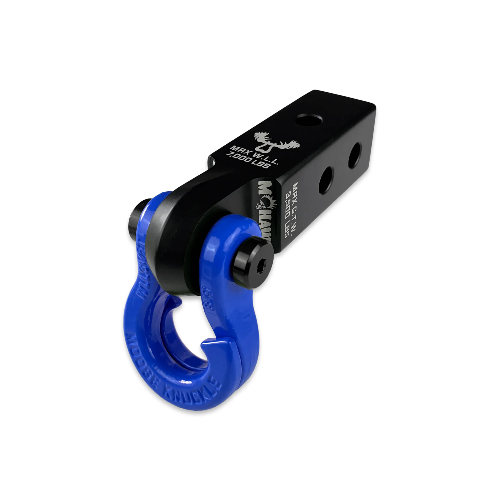 Jowl 5/8 Split Shackle and Mohawk 2.0 x 5/8 Receiver Combo Black Lung / Blue Balls Moose Knuckle Offroad - FN000038-002 - Moose Knuckle Offroad