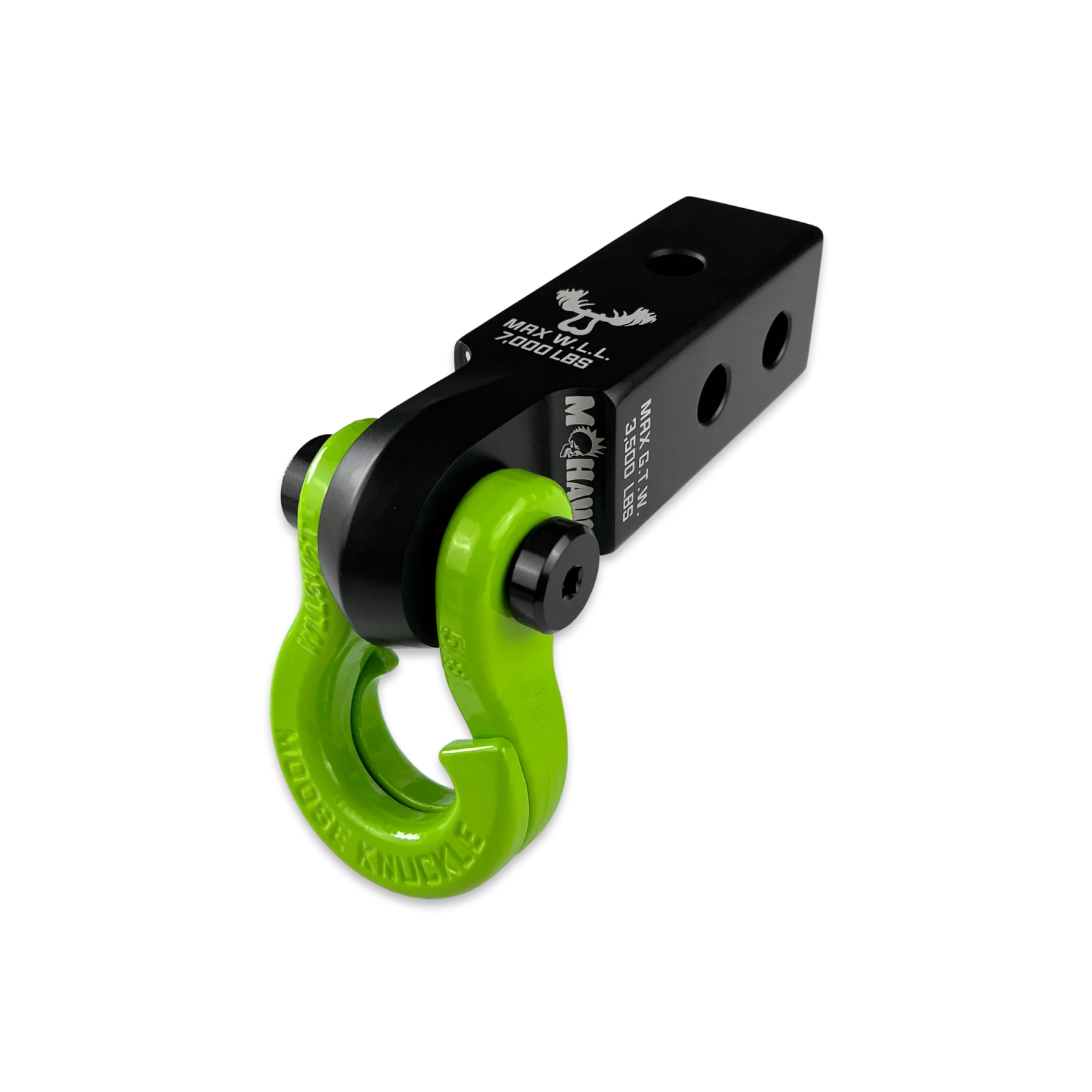 Jowl 5/8 Split Shackle and Mohawk 2.0 x 5/8 Receiver Combo Black Lung / Sublime Green Moose Knuckle Offroad - FN000038-003 - Moose Knuckle Offroad