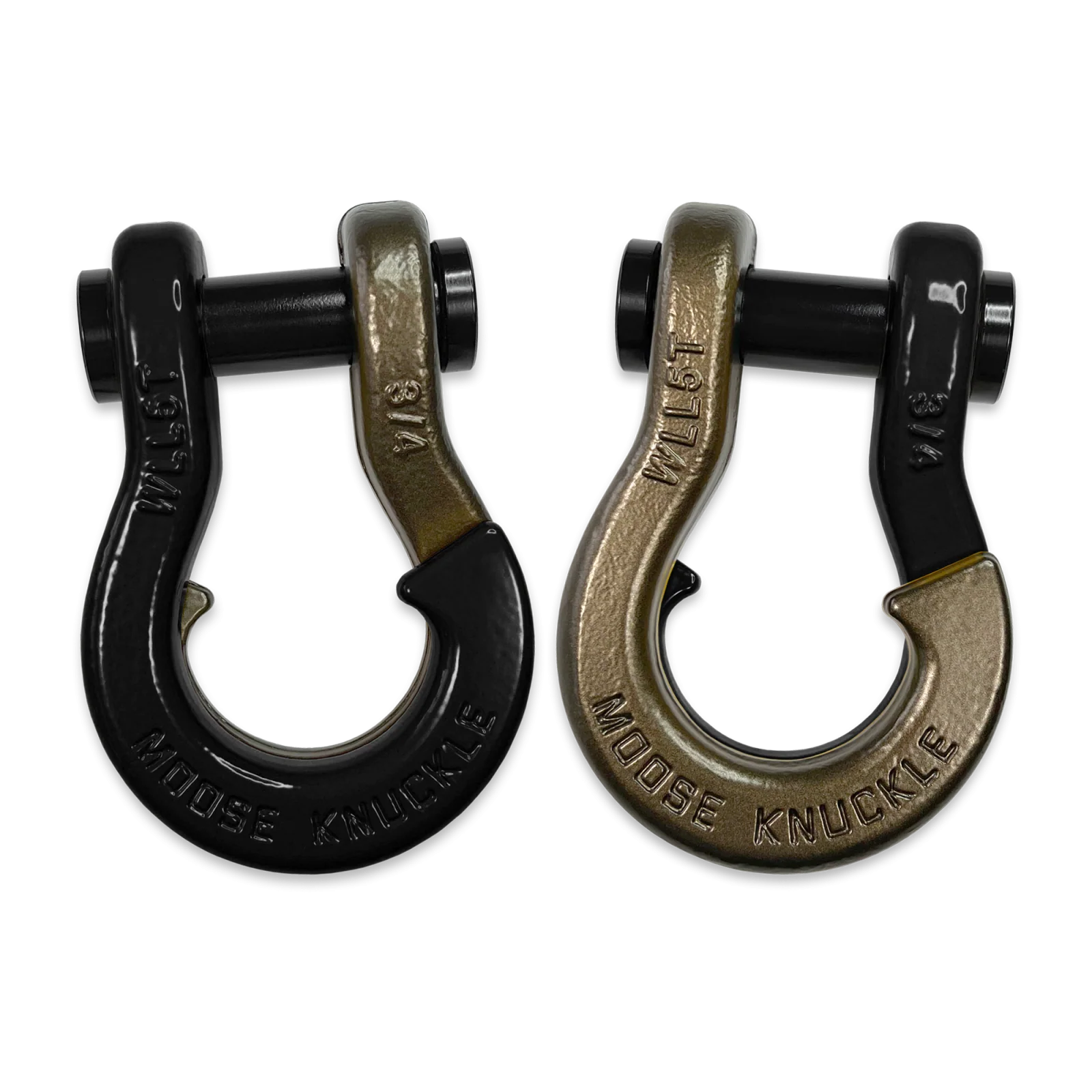 Jowl Recovery Split Shackle 3/4 Black Hole and Buff Bronze Combo Moose Knuckle Offroad - FN000020-227 - Moose Knuckle Offroad