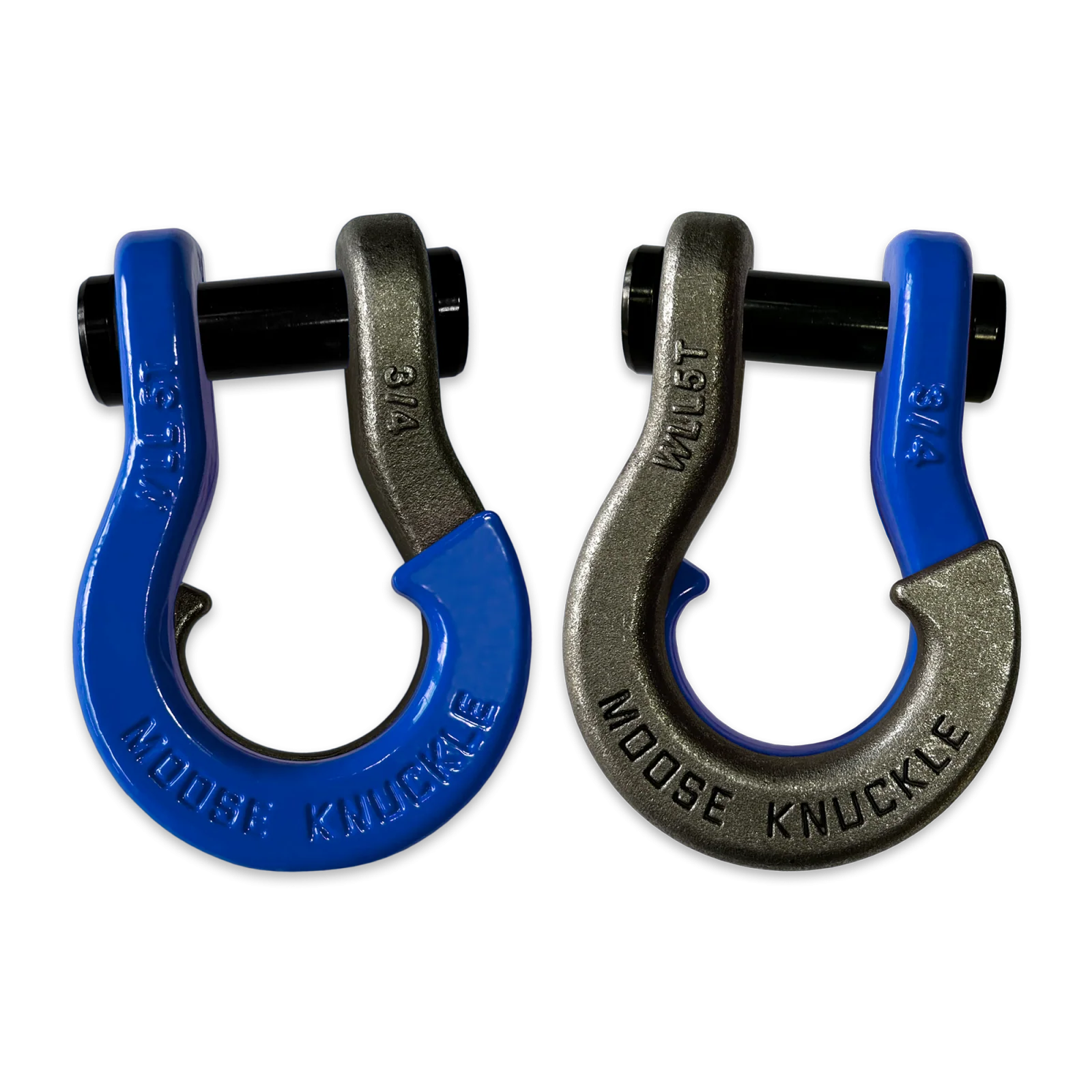 Jowl Recovery Split Shackle 3/4 Blue Balls and Raw Dog Combo Moose Knuckle Offroad - FN000020-078 - Moose Knuckle Offroad