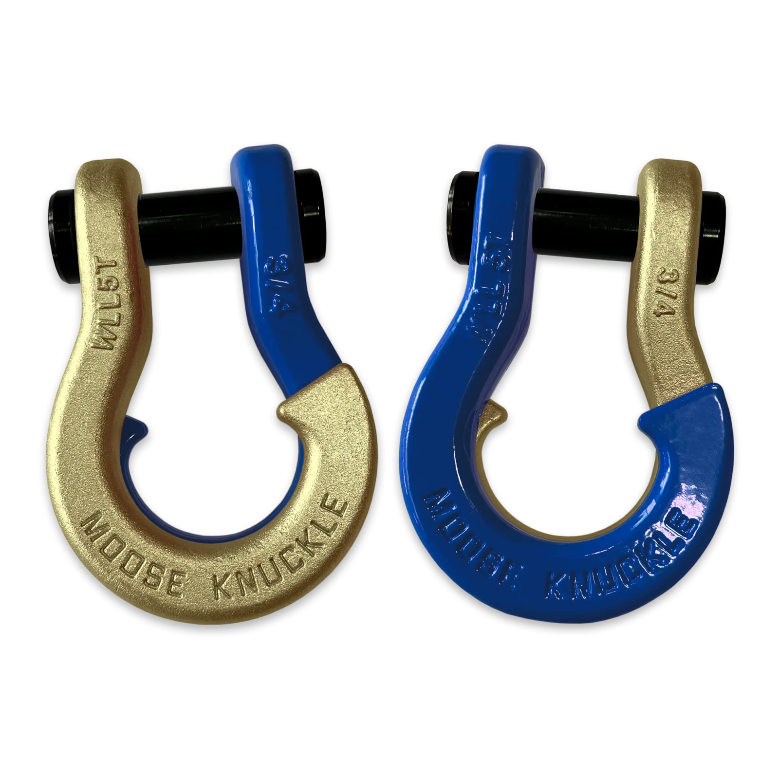 Jowl Recovery Split Shackle 3/4 Brass Knuckle and Blue Balls Combo Moose Knuckle Offroad - FN000020-162 - Moose Knuckle Offroad
