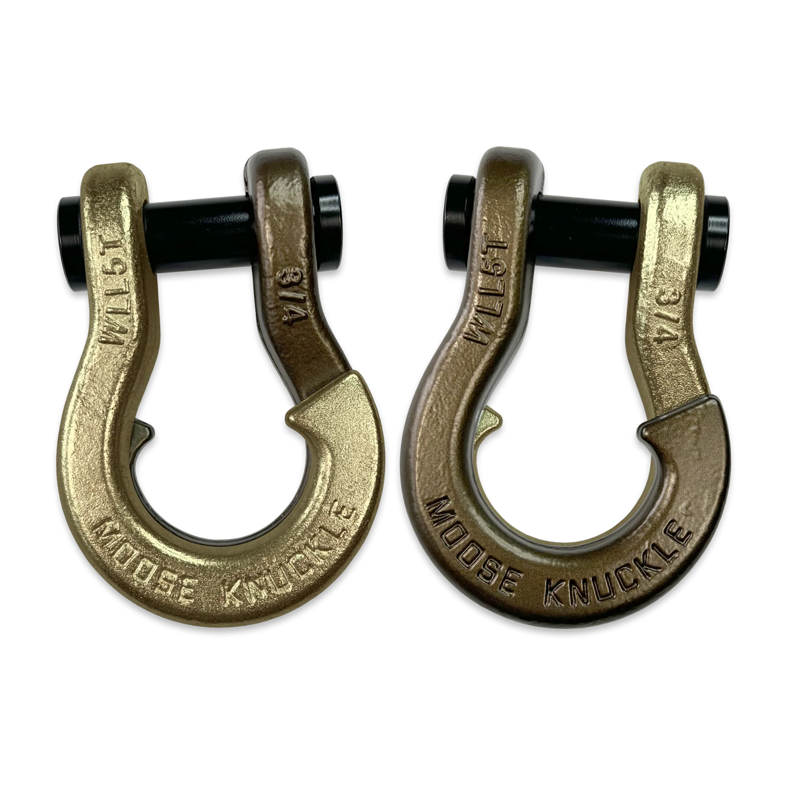 Jowl Recovery Split Shackle 3/4 Brass Knuckle and Buff Bronze Combo Moose Knuckle Offroad - FN000020-238 - Moose Knuckle Offroad