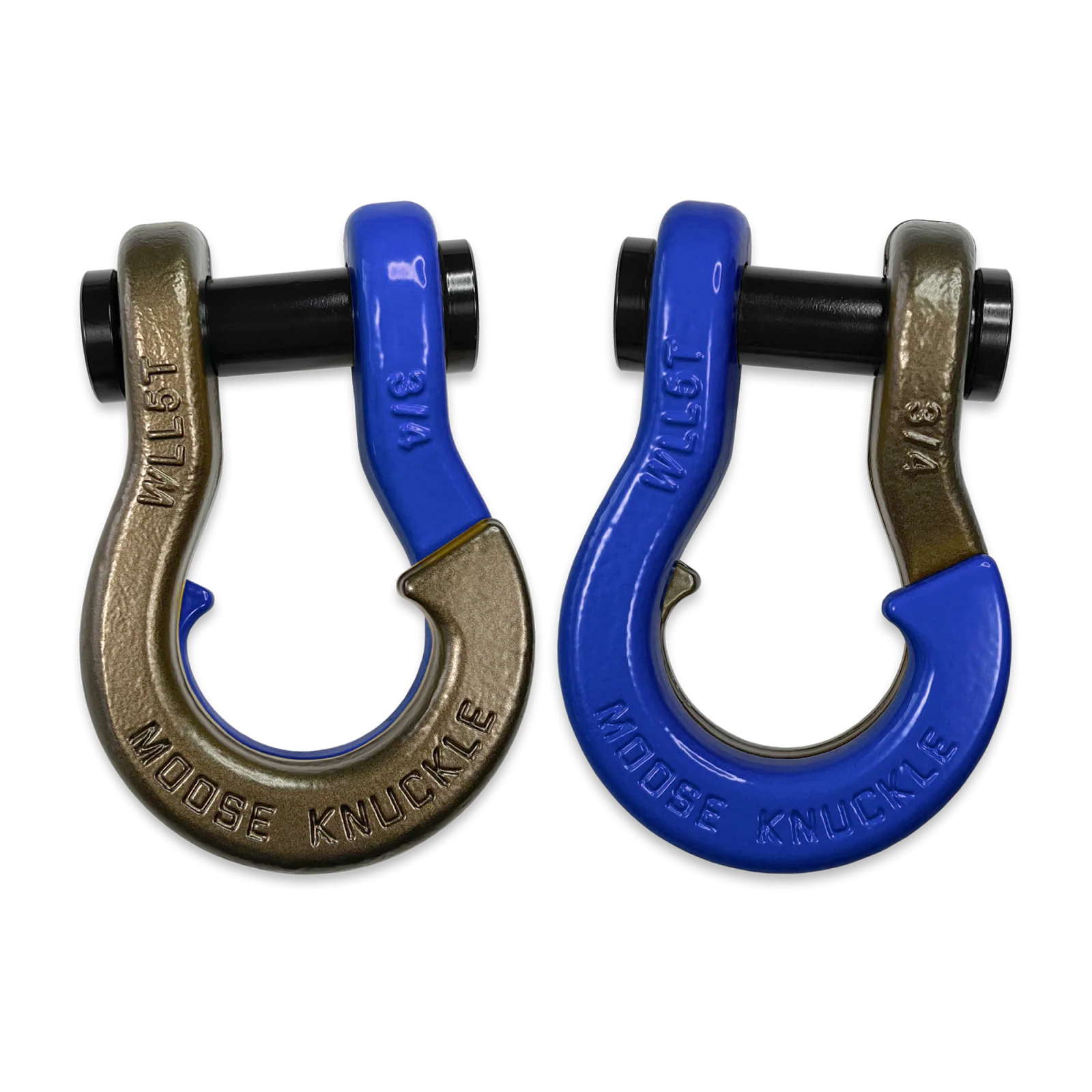 Jowl Recovery Split Shackle 3/4 Buff Bronze and Blue Balls Combo Moose Knuckle Offroad - FN000020-217 - Moose Knuckle Offroad