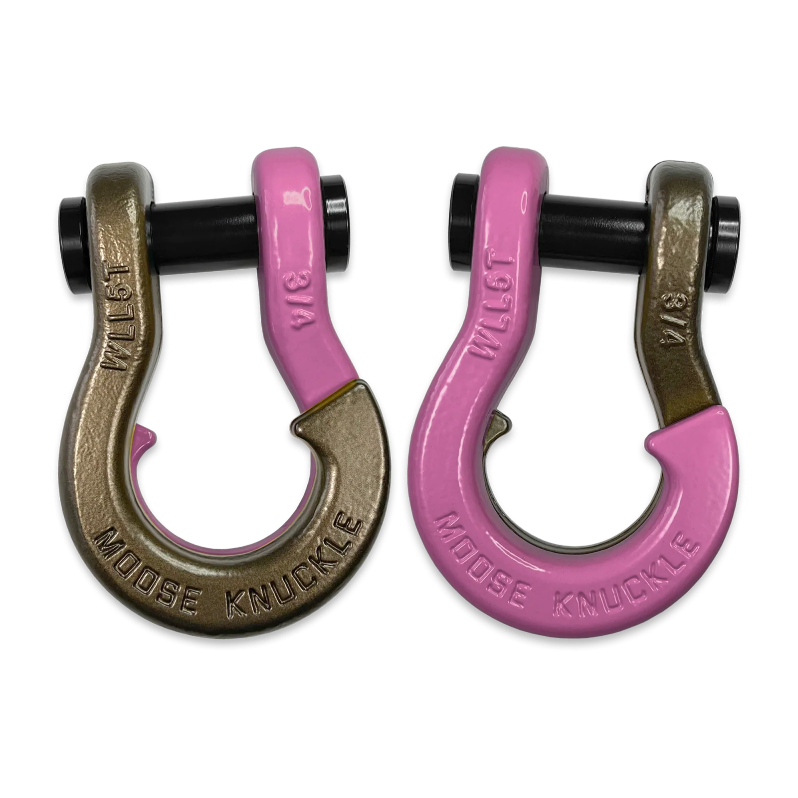 Jowl Recovery Split Shackle 3/4 Buff Bronze and Pretty Pink Combo Moose Knuckle Offroad - FN000020-222 - Moose Knuckle Offroad