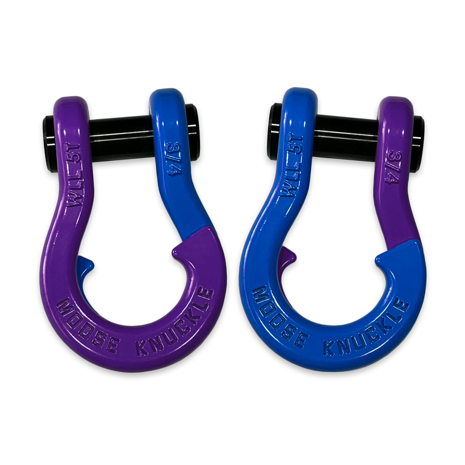 Jowl Recovery Split Shackle 3/4 Grape Escape and Blue Balls Combo Moose Knuckle Offroad - FN000020-057 - Moose Knuckle Offroad
