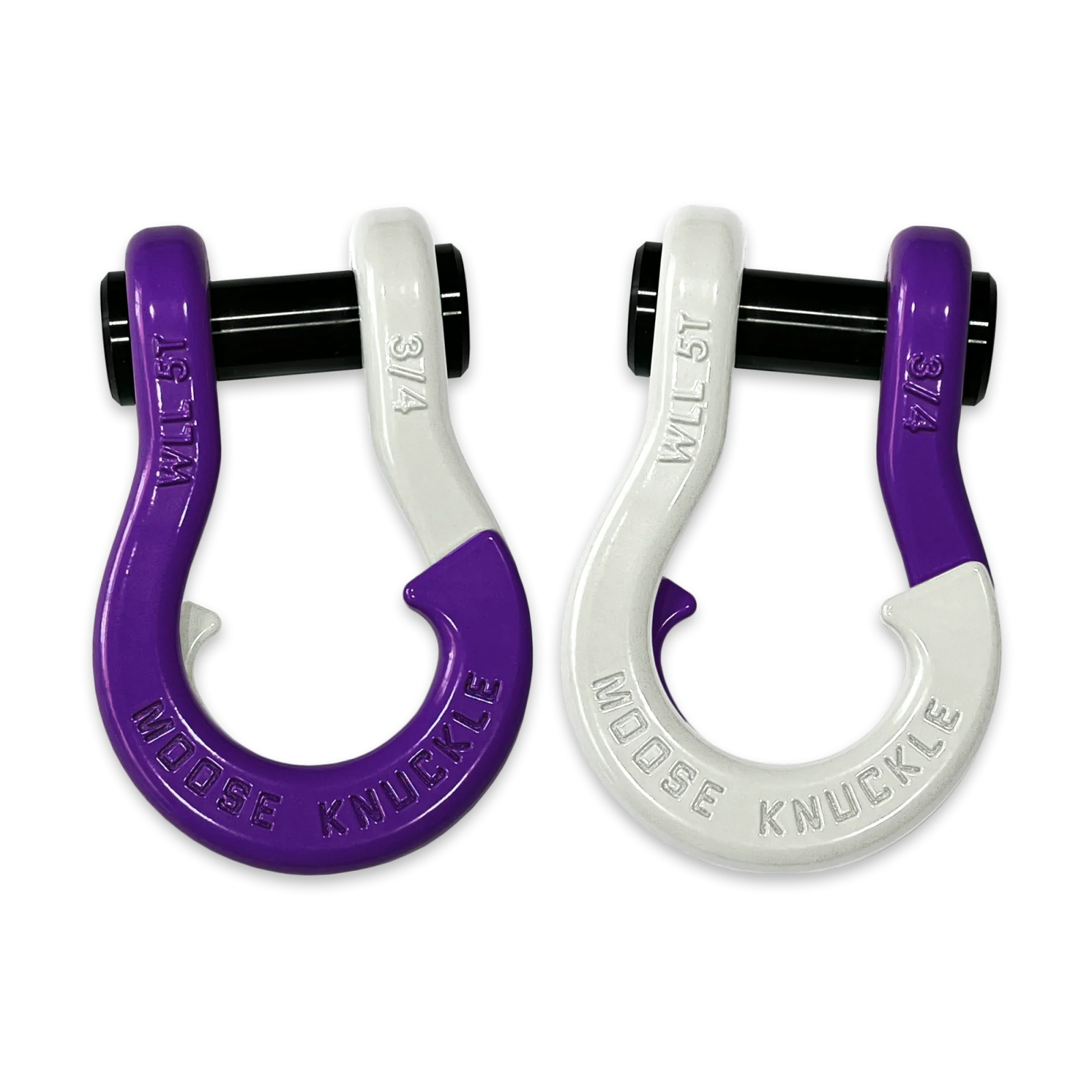 Jowl Recovery Split Shackle 3/4 Grape Escape and Pure White Combo Moose Knuckle Offroad - FN000020-056 - Moose Knuckle Offroad