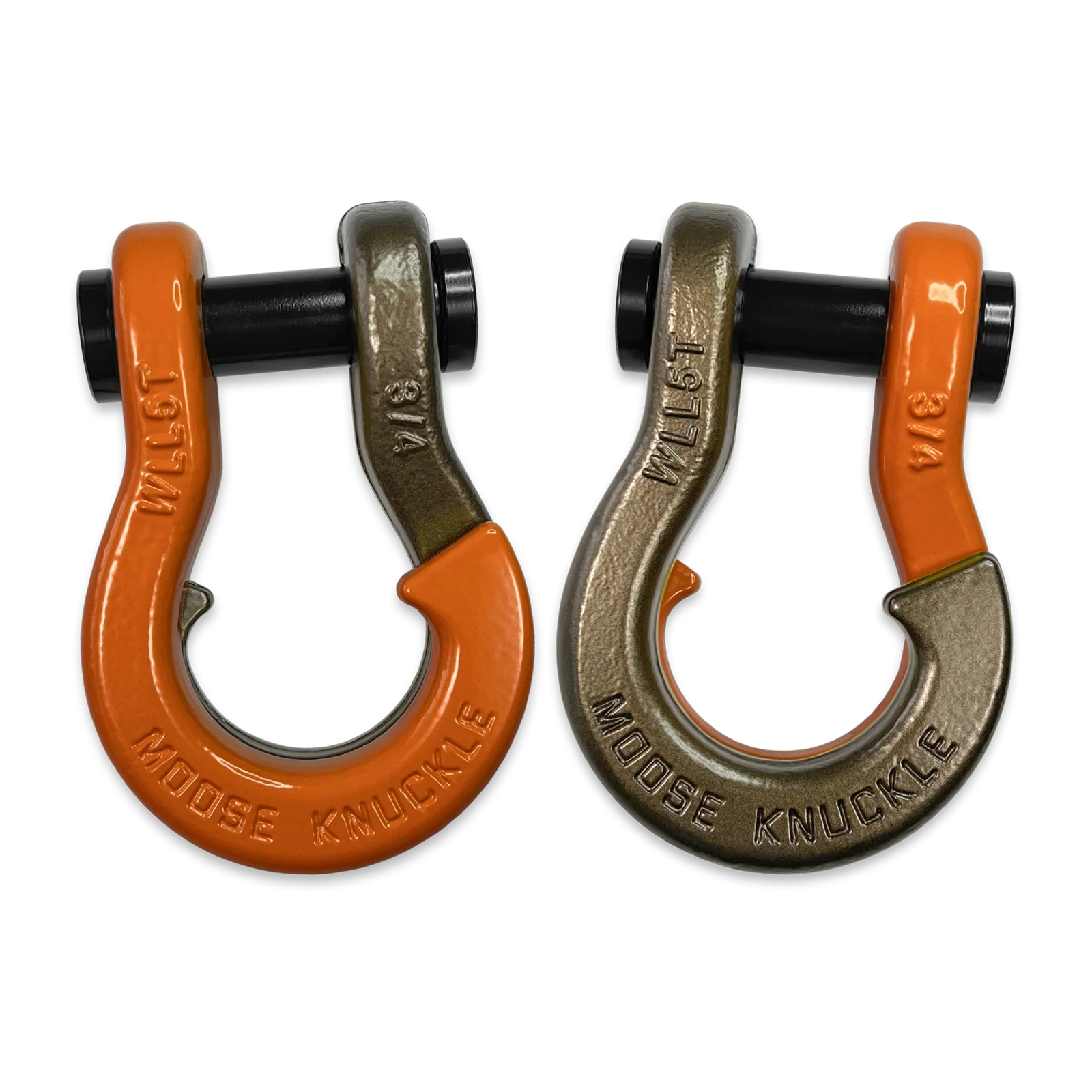 Jowl Recovery Split Shackle 3/4 Obscene Orange and Buff Bronze Combo Moose Knuckle Offroad - FN000020-234 - Moose Knuckle Offroad