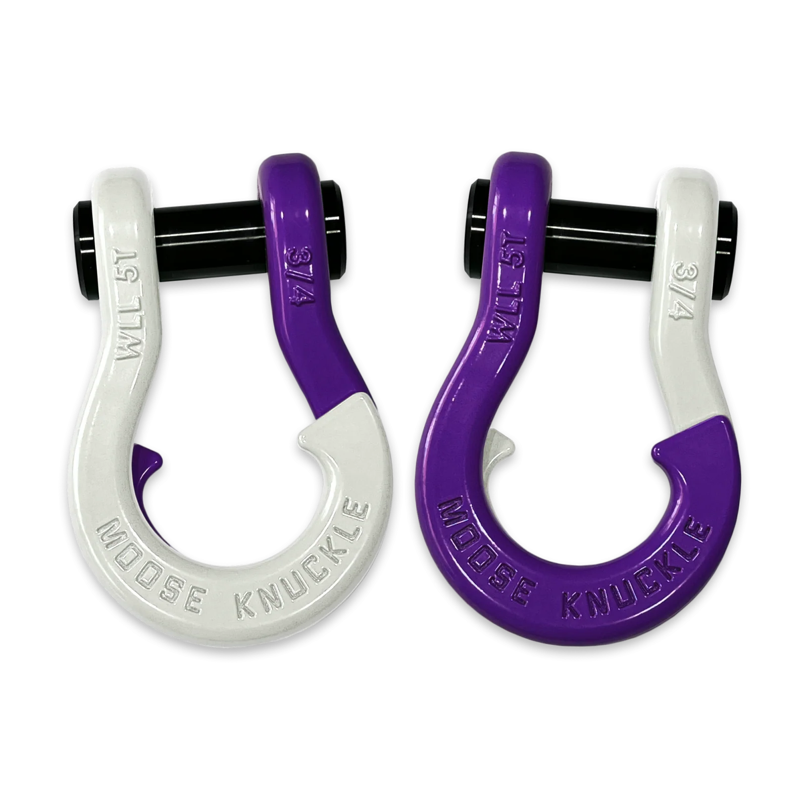 Jowl Recovery Split Shackle 3/4 Pure White and Grape Escape Combo Moose Knuckle Offroad - FN000020-043 - Moose Knuckle Offroad