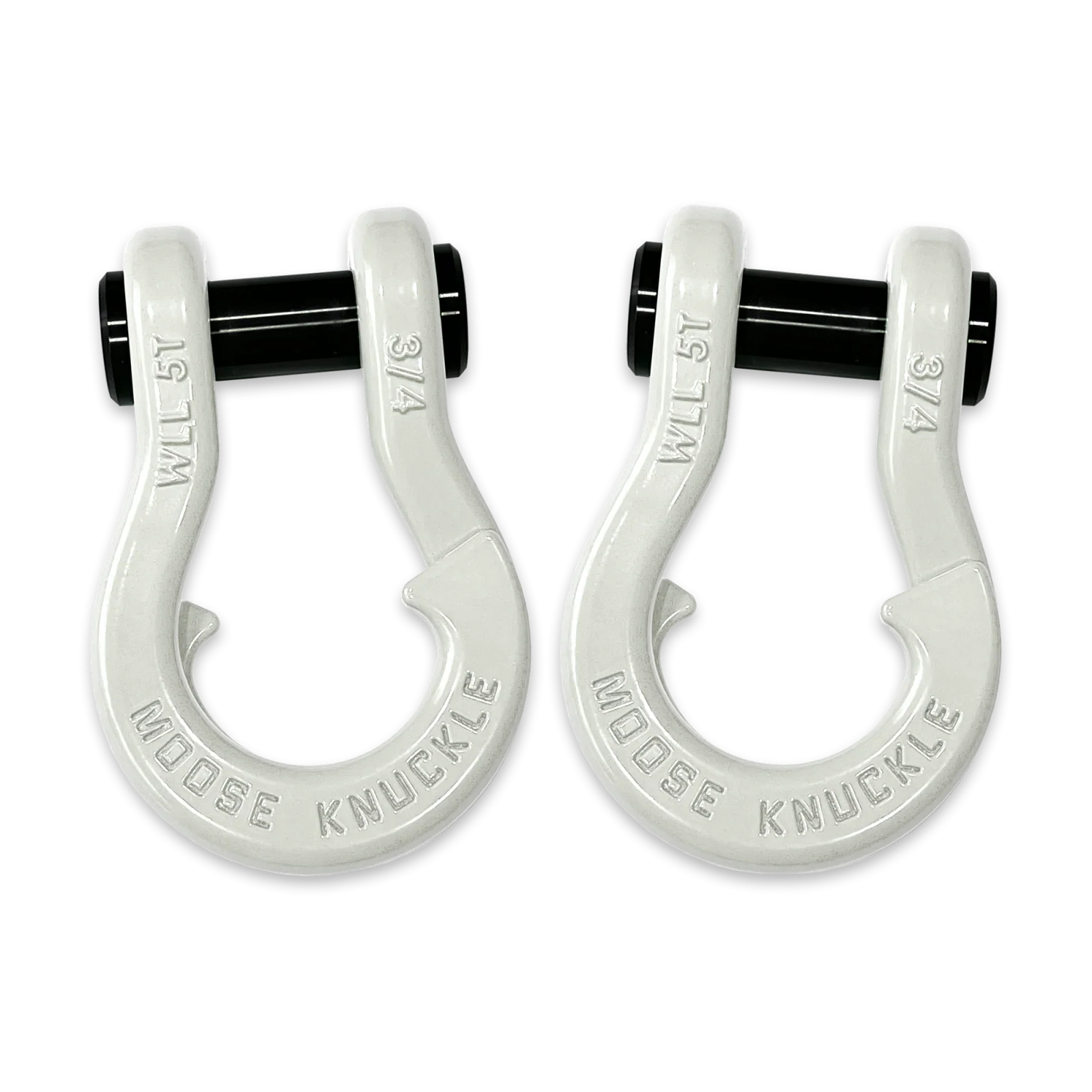 Jowl Recovery Split Shackle 3/4 Pure White and Pure White Combo Moose Knuckle Offroad - FN000020-040 - Moose Knuckle Offroad