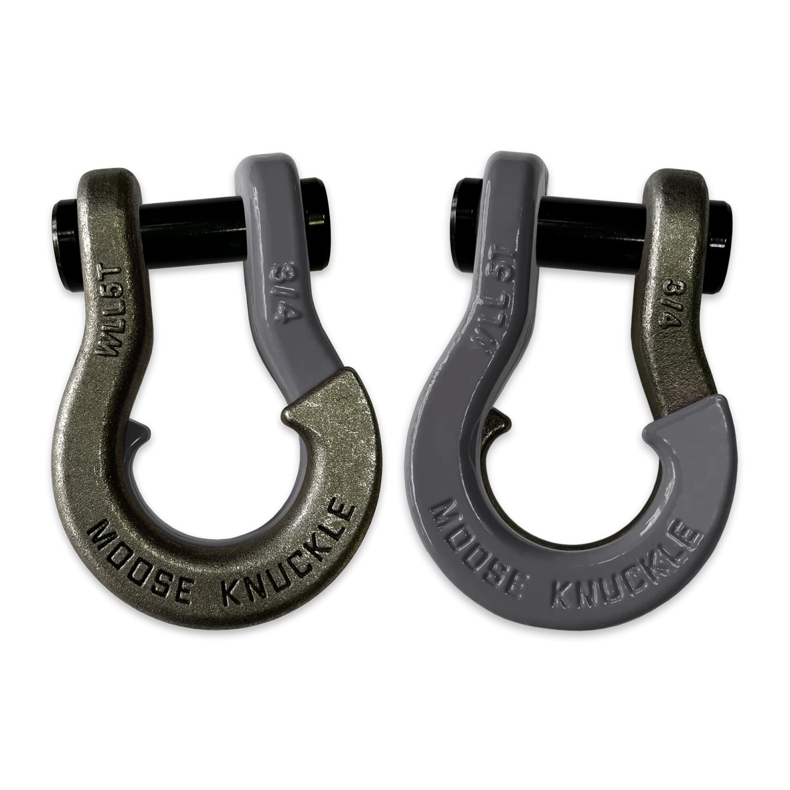 Jowl Recovery Split Shackle 3/4 Raw Dog and Gun Gray Combo Moose Knuckle Offroad - FN000020-172 - Moose Knuckle Offroad