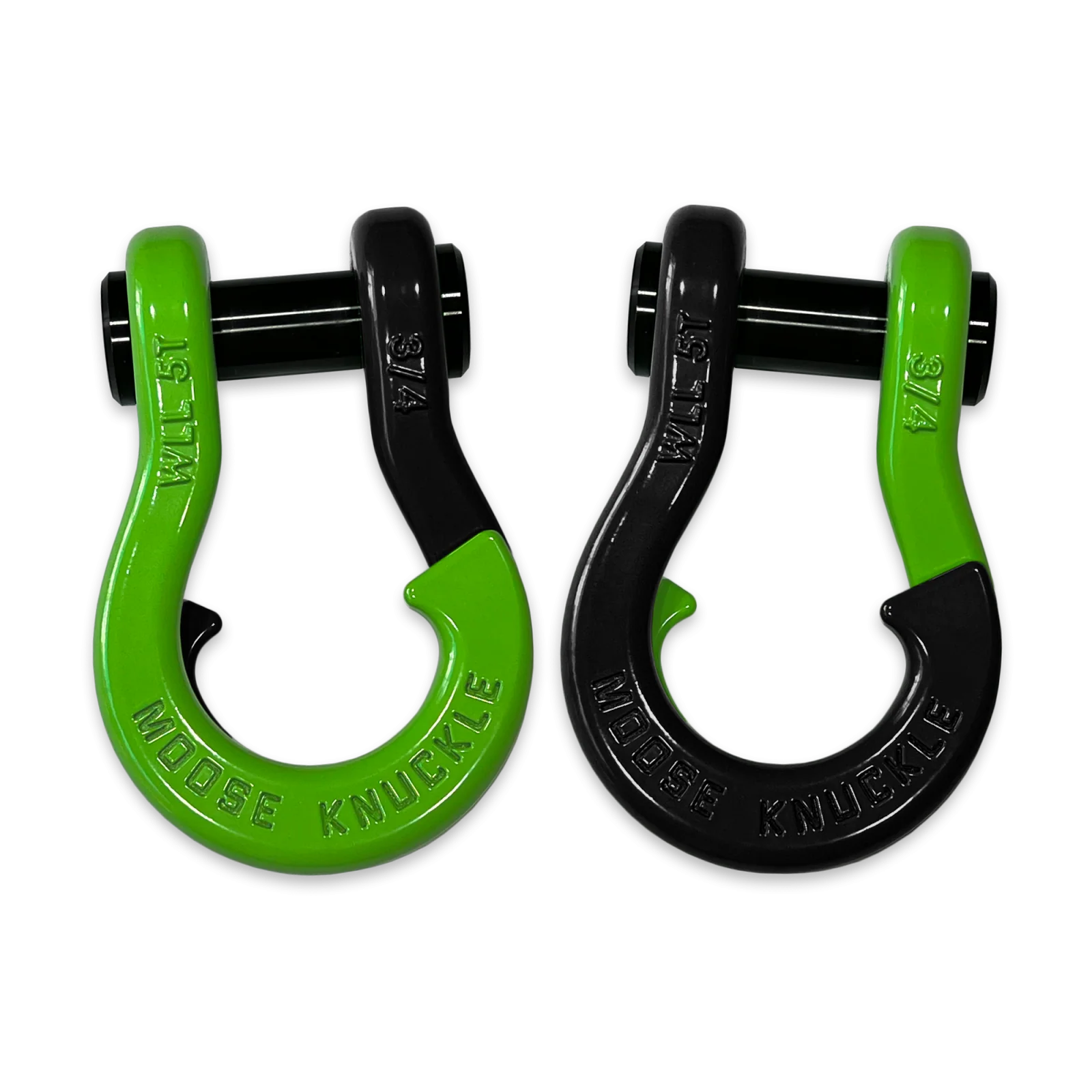 Jowl Recovery Split Shackle 3/4 Sublime Green and Black Hole Combo Moose Knuckle Offroad - FN000020-080 - Moose Knuckle Offroad