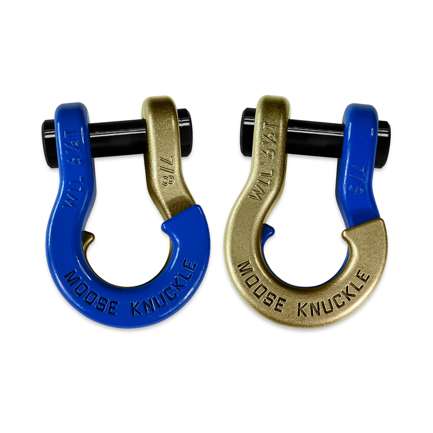 Jowl Recovery Split Shackle 7/8 Blue Balls and Brass Knuckle Combo Moose Knuckle Offroad - FN000047-083 - Moose Knuckle Offroad