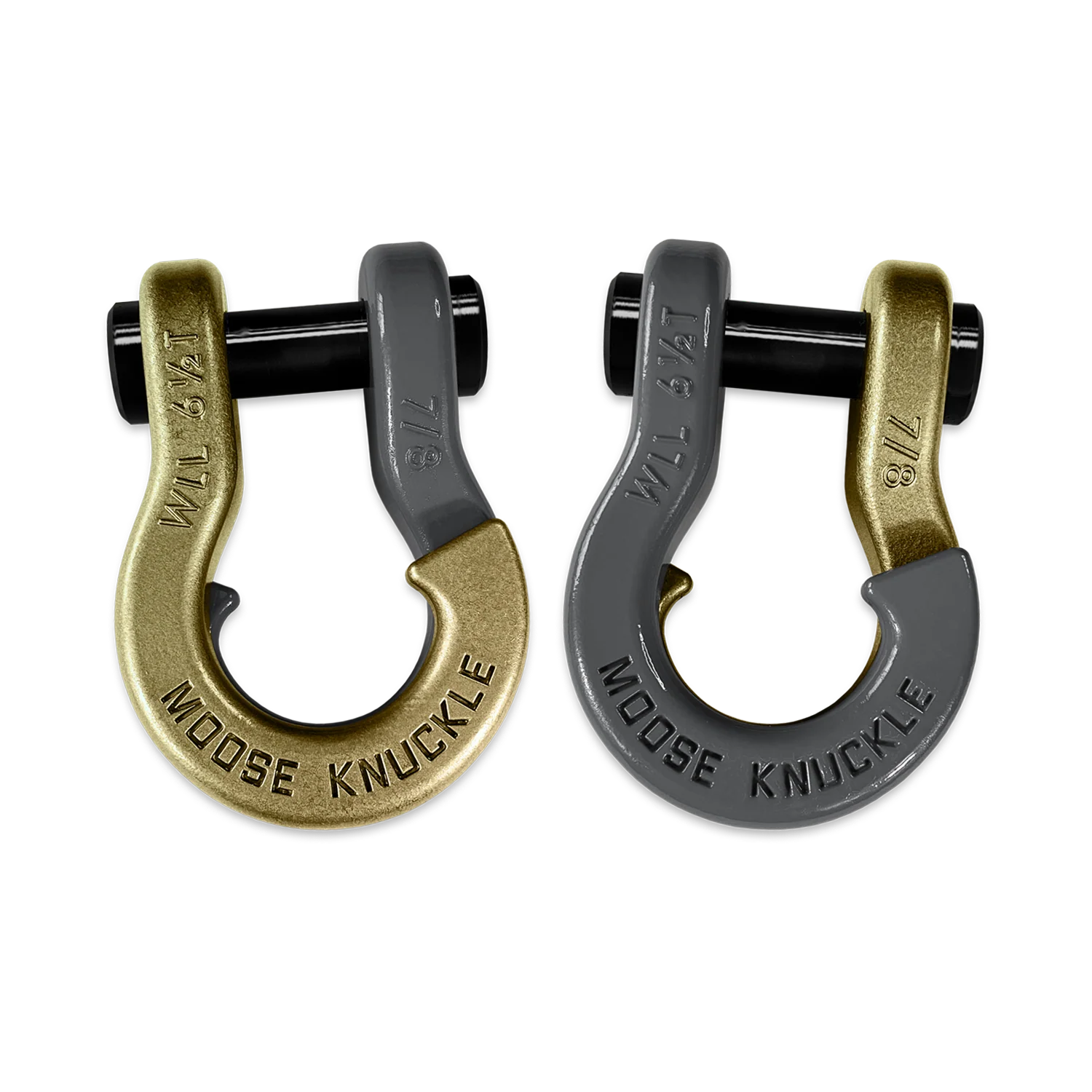 Jowl Recovery Split Shackle 7/8 Brass Knuckle and Gun Gray Combo Moose Knuckle Offroad - FN000047-185 - Moose Knuckle Offroad