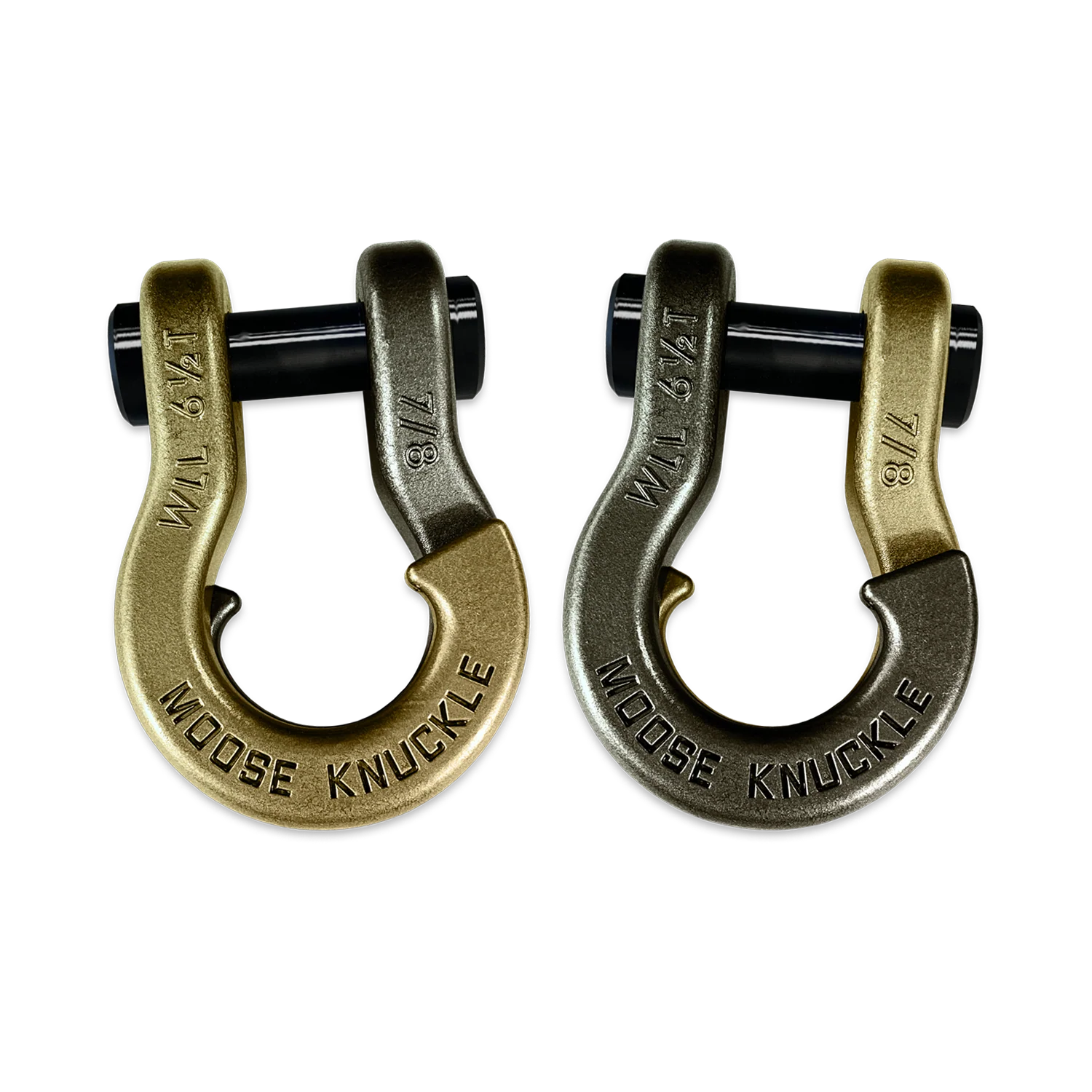 Jowl Recovery Split Shackle 7/8 Brass Knuckle and Raw Dog Combo Moose Knuckle Offroad - FN000047-196 - Moose Knuckle Offroad