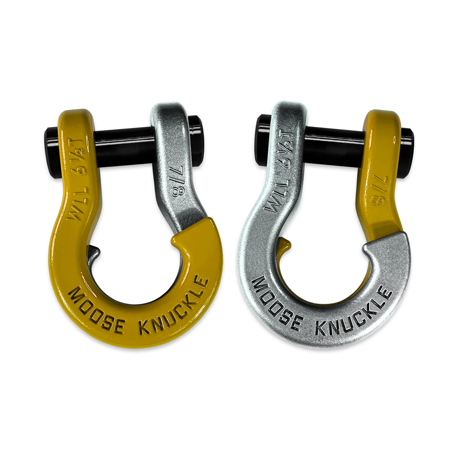 Jowl Recovery Split Shackle 7/8 Detonator Yellow and Nice Gal Combo Moose Knuckle Offroad - FN000047-110 - Moose Knuckle Offroad