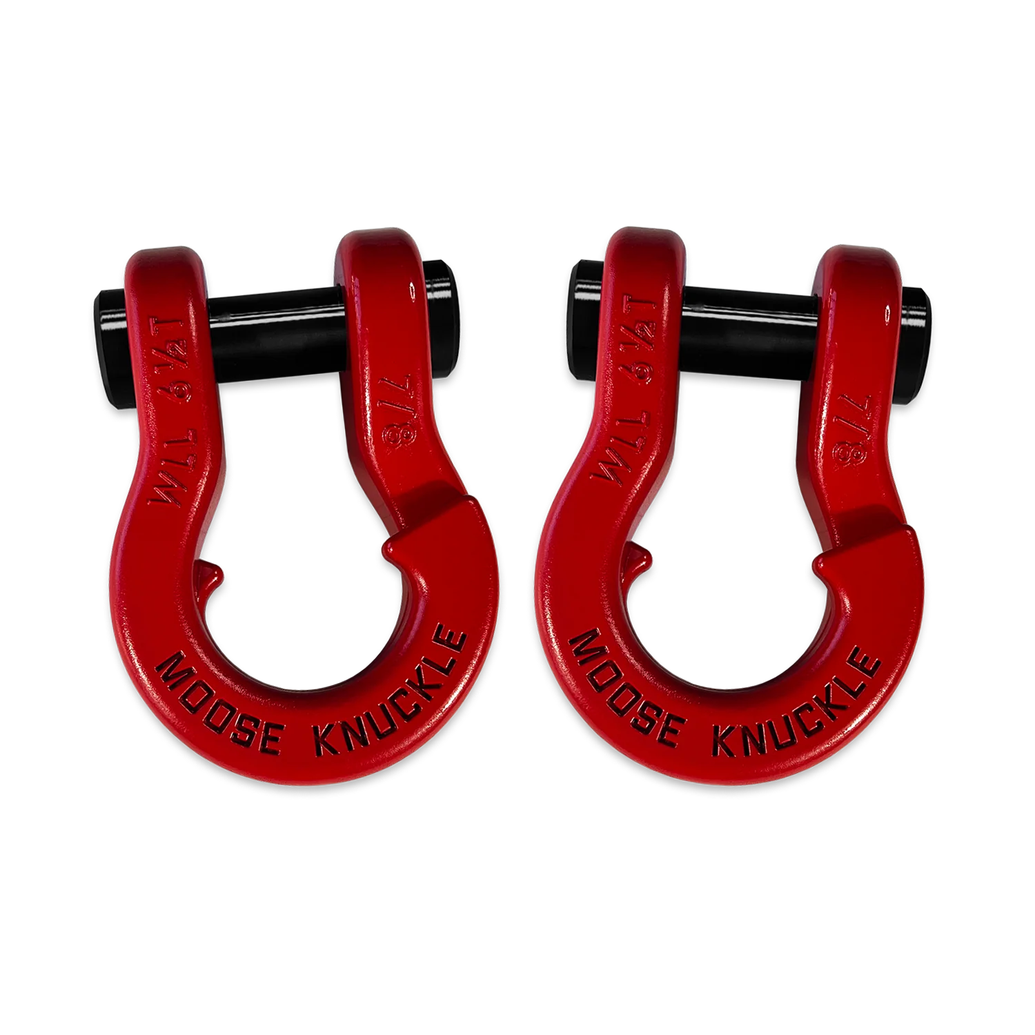 Jowl Recovery Split Shackle 7/8 Flame Red and Flame Red Combo Moose Knuckle Offroad - FN000047-127 - Moose Knuckle Offroad