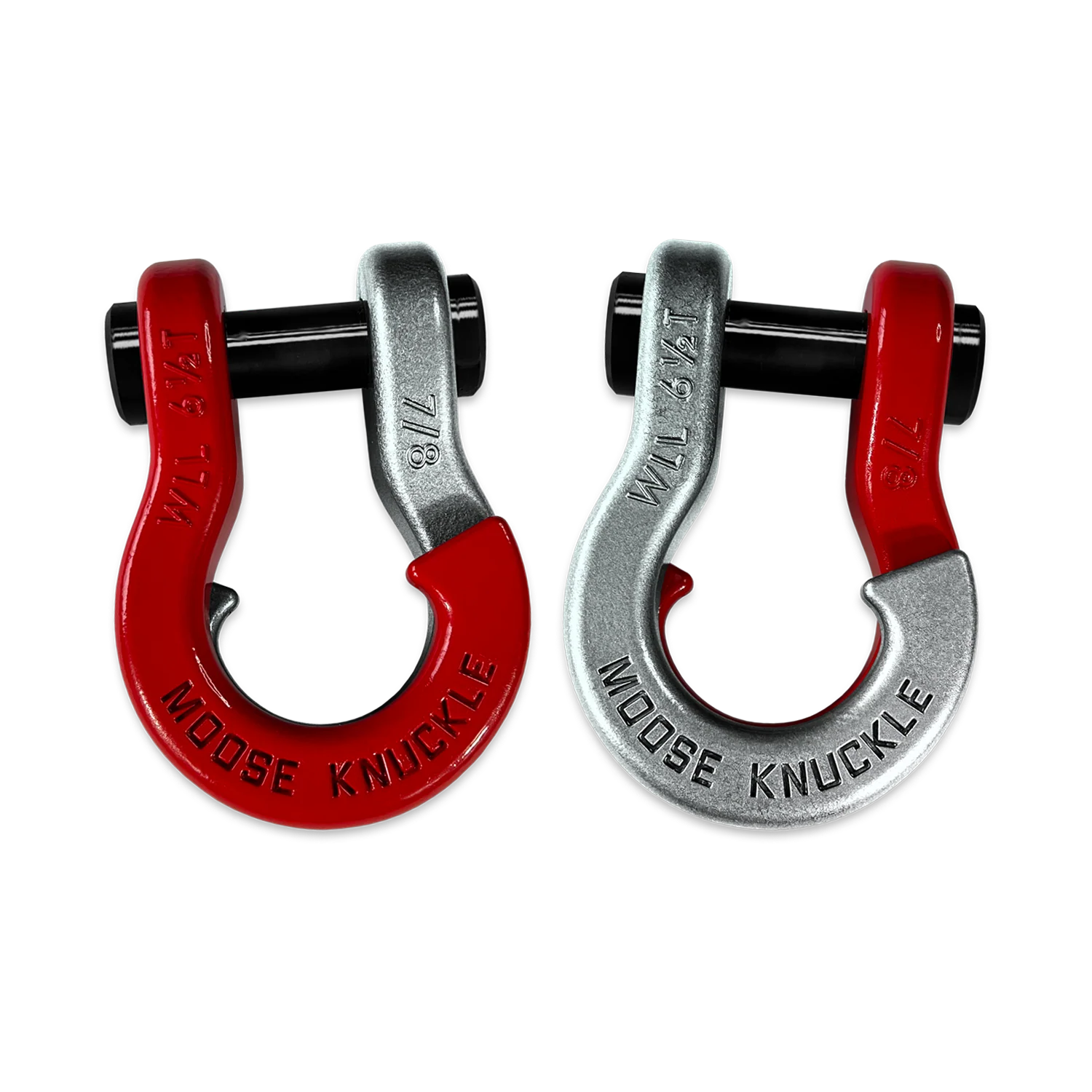 Jowl Recovery Split Shackle 7/8 Flame Red and Nice Gal Combo Moose Knuckle Offroad - FN000047-138 - Moose Knuckle Offroad