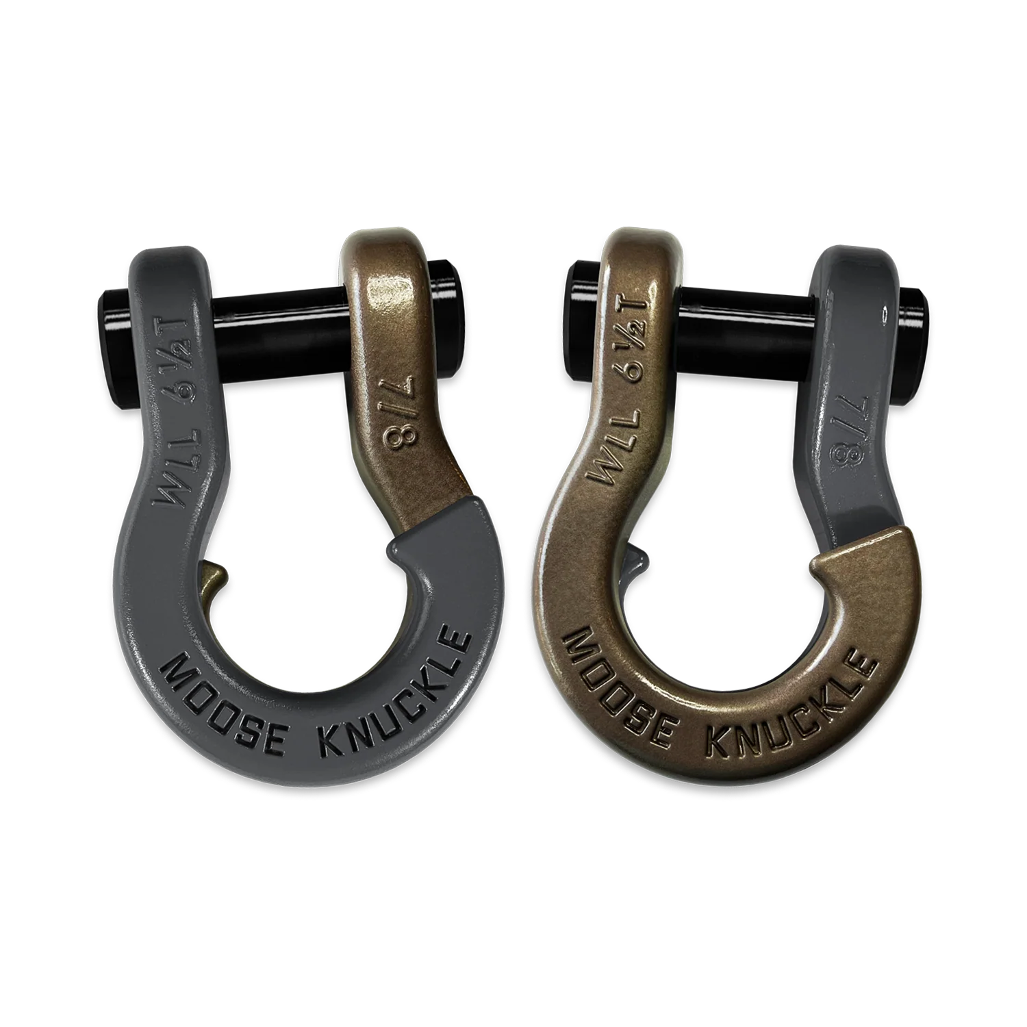 Jowl Recovery Split Shackle 7/8 Gun Gray and Buff Bronze Combo Moose Knuckle Offroad - FN000047-228 - Moose Knuckle Offroad