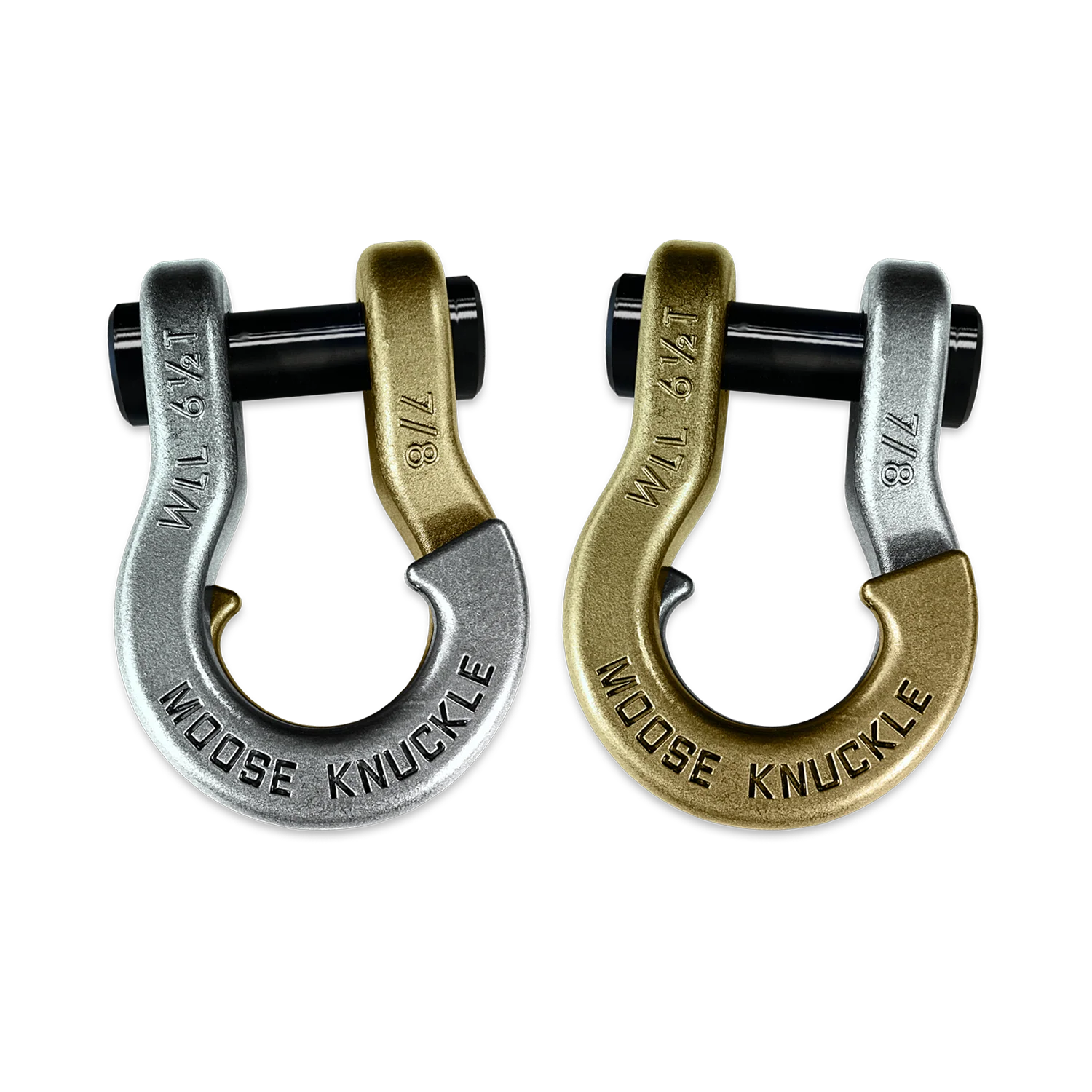 Jowl Recovery Split Shackle 7/8 Nice Gal and Brass Knuckle Combo Moose Knuckle Offroad - FN000047-181 - Moose Knuckle Offroad