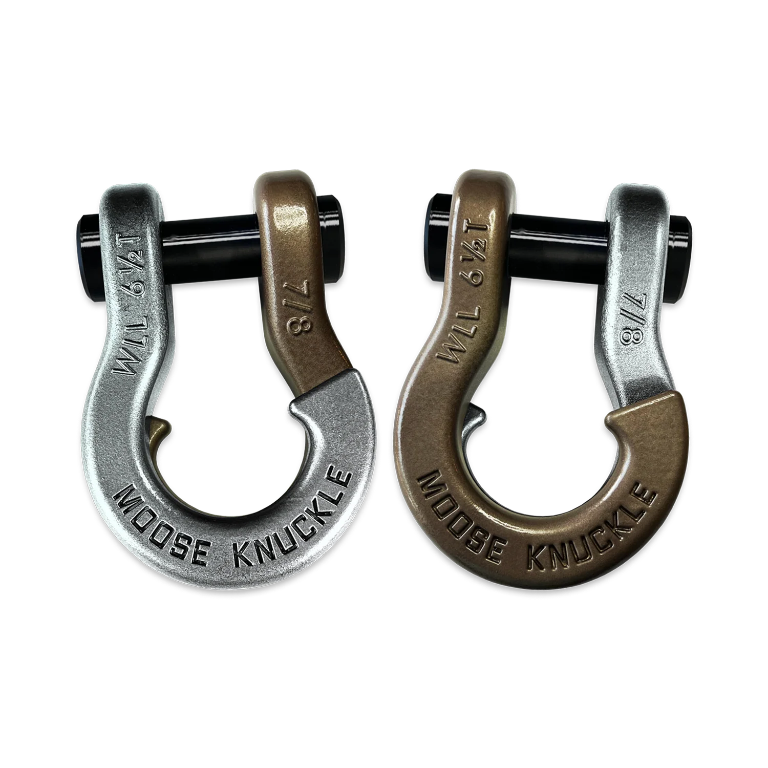 Jowl Recovery Split Shackle 7/8 Nice Gal and Buff Bronze Combo Moose Knuckle Offroad - FN000047-238 - Moose Knuckle Offroad
