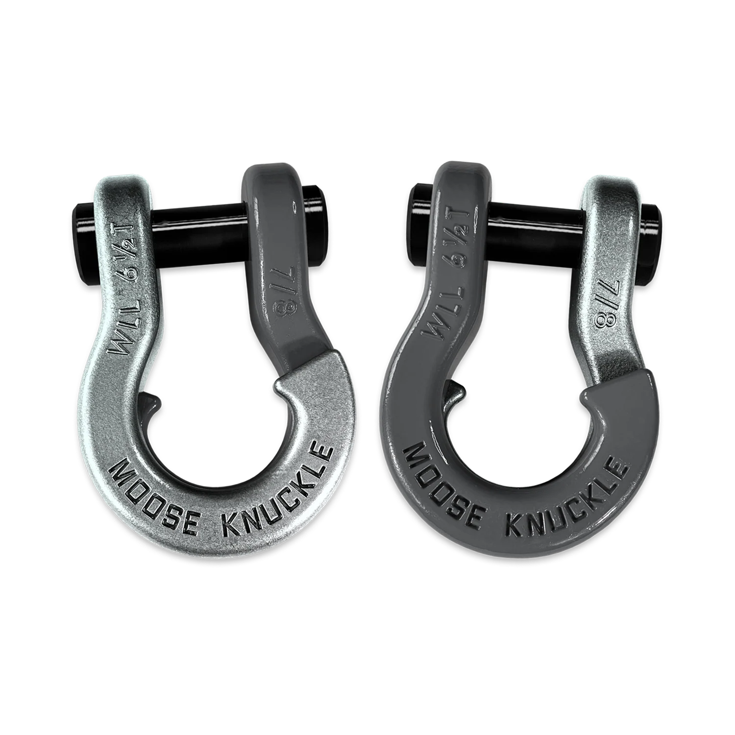 Jowl Recovery Split Shackle 7/8 Nice Gal and Gun Gray Combo Moose Knuckle Offroad - FN000047-171 - Moose Knuckle Offroad