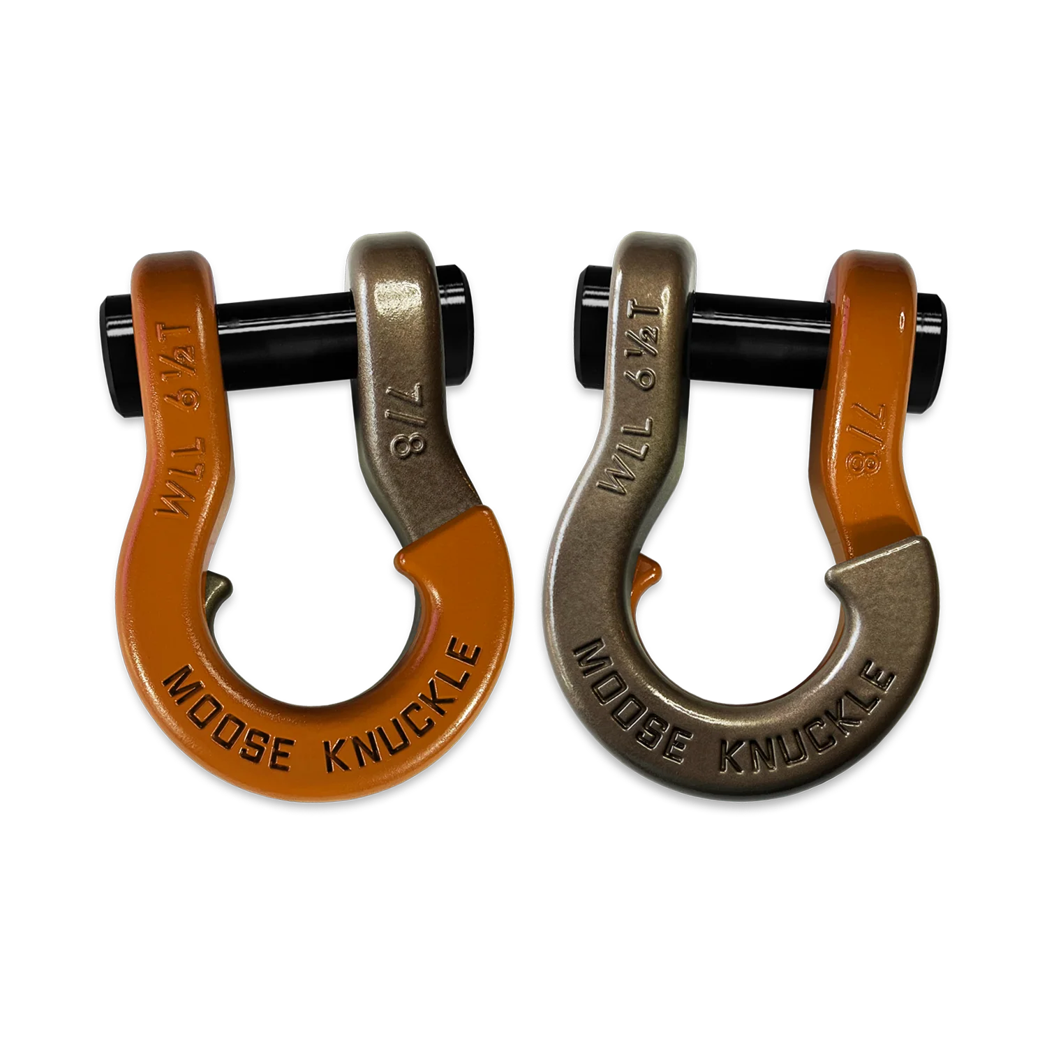 Jowl Recovery Split Shackle 7/8 Obscene Orange and Buff Bronze Combo Moose Knuckle Offroad - FN000047-234 - Moose Knuckle Offroad