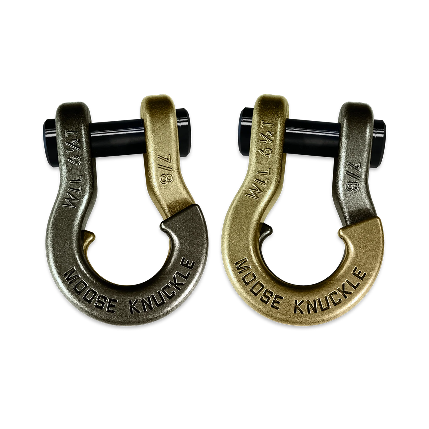 Jowl Recovery Split Shackle 7/8 Raw Dog and Brass Knuckle Combo Moose Knuckle Offroad - FN000047-210 - Moose Knuckle Offroad