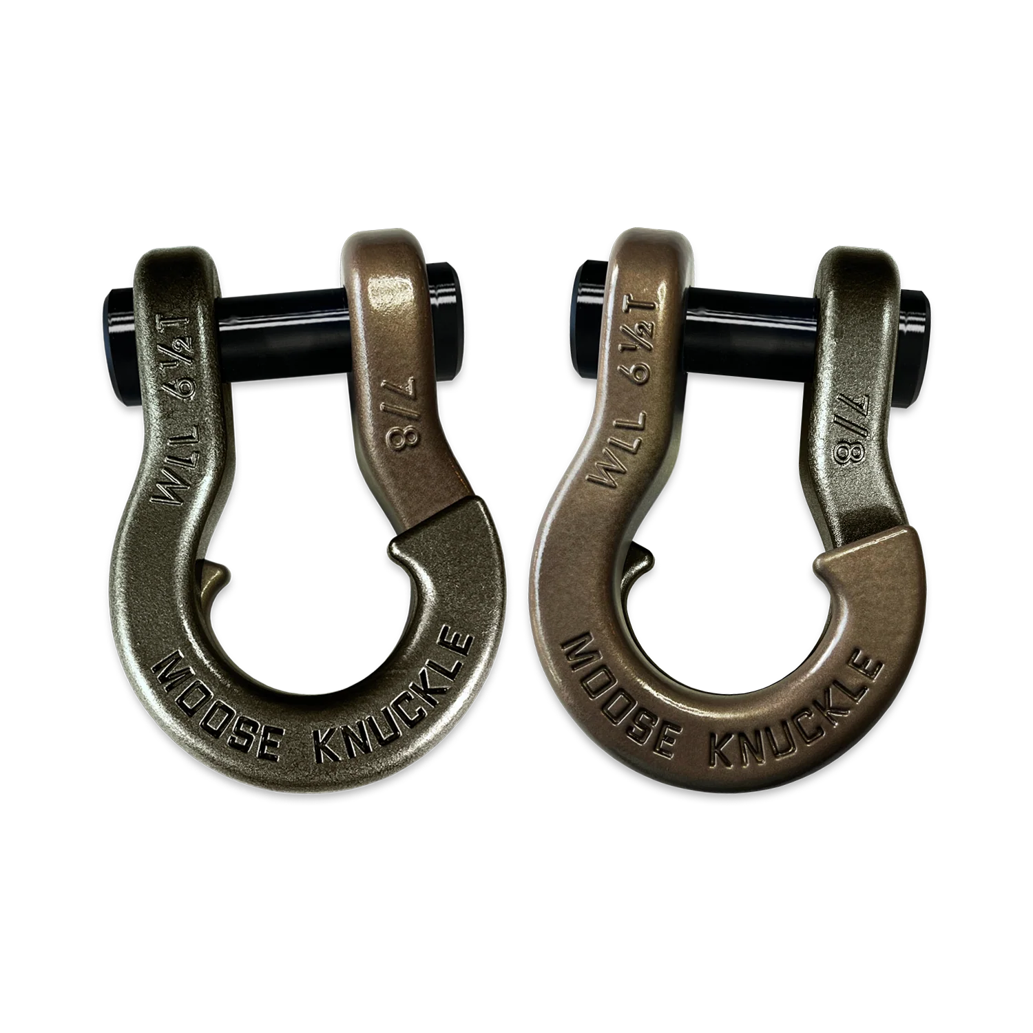 Jowl Recovery Split Shackle 7/8 Raw Dog and Buff Bronze Combo Moose Knuckle Offroad - FN000047-240 - Moose Knuckle Offroad