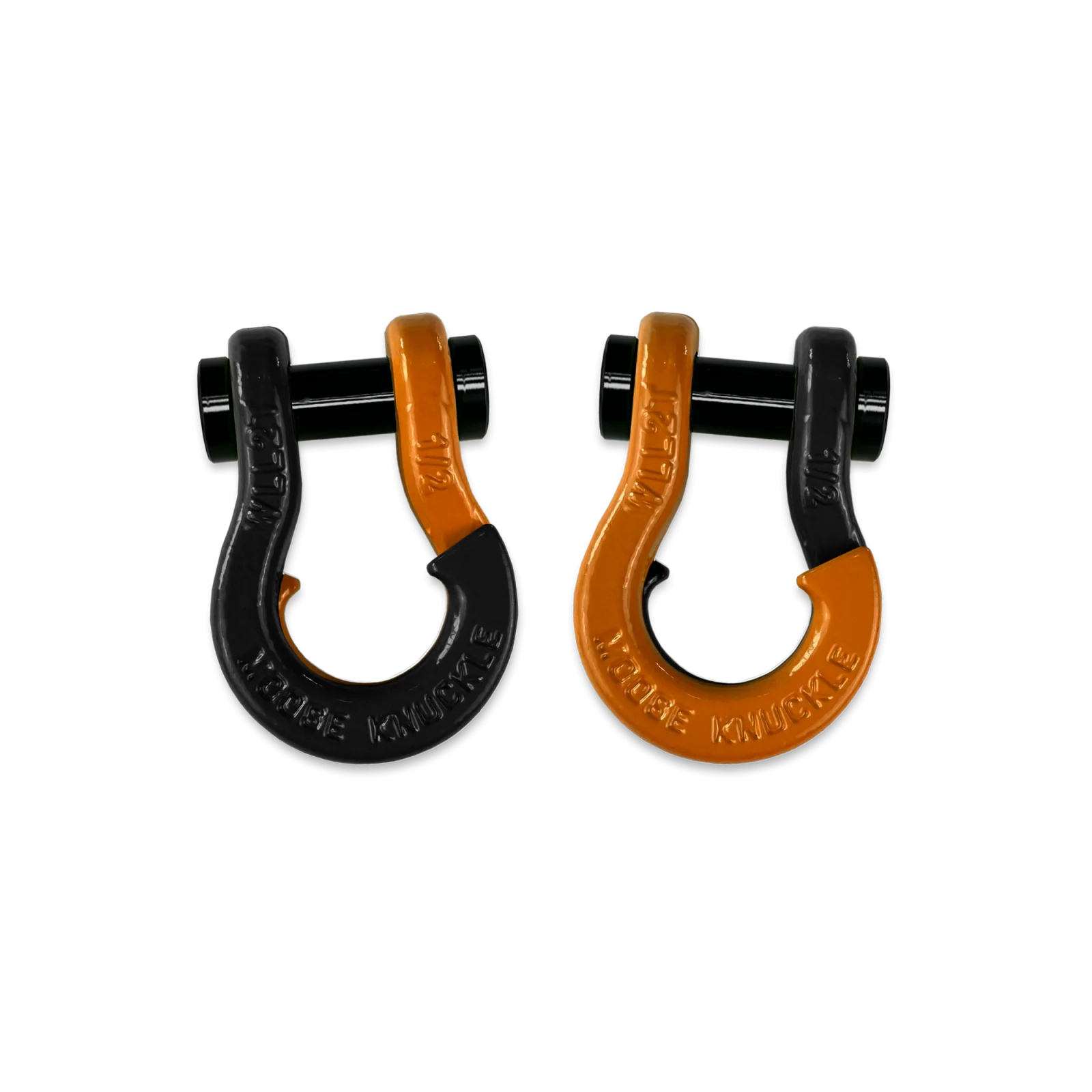 Jowl SxS Recovery Split Shackle 1/2 Black Hole and Obscene Orange Combo Moose Knuckle Offroad - FN000026-022 - Moose Knuckle Offroad