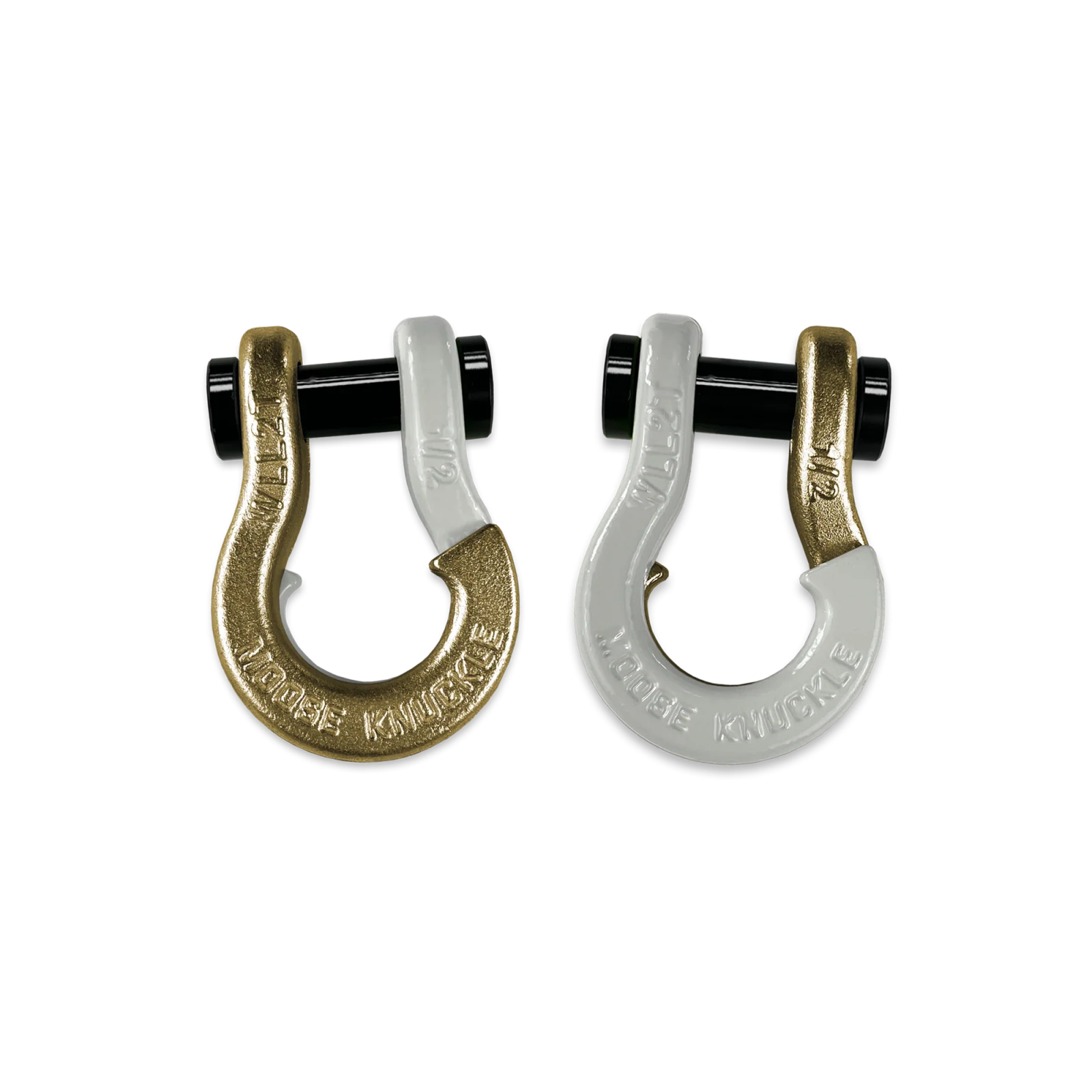 Jowl SxS Recovery Split Shackle 1/2 Brass Knuckle and Pure White Combo Moose Knuckle Offroad - FN000026-172 - Moose Knuckle Offroad