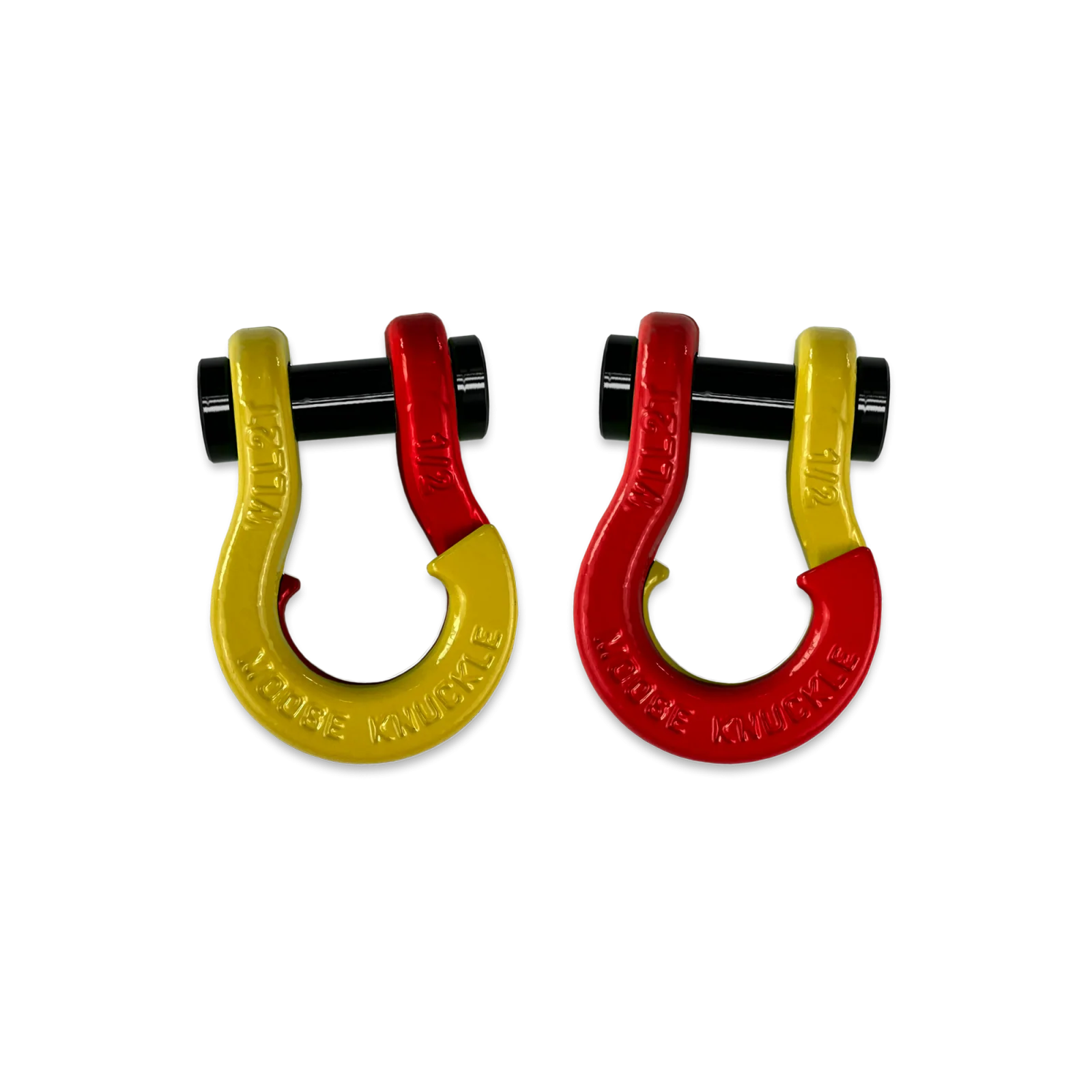 Jowl SxS Recovery Split Shackle 1/2 Detonator Yellow and Flame Red Combo Moose Knuckle Offroad - FN000026-107 - Moose Knuckle Offroad