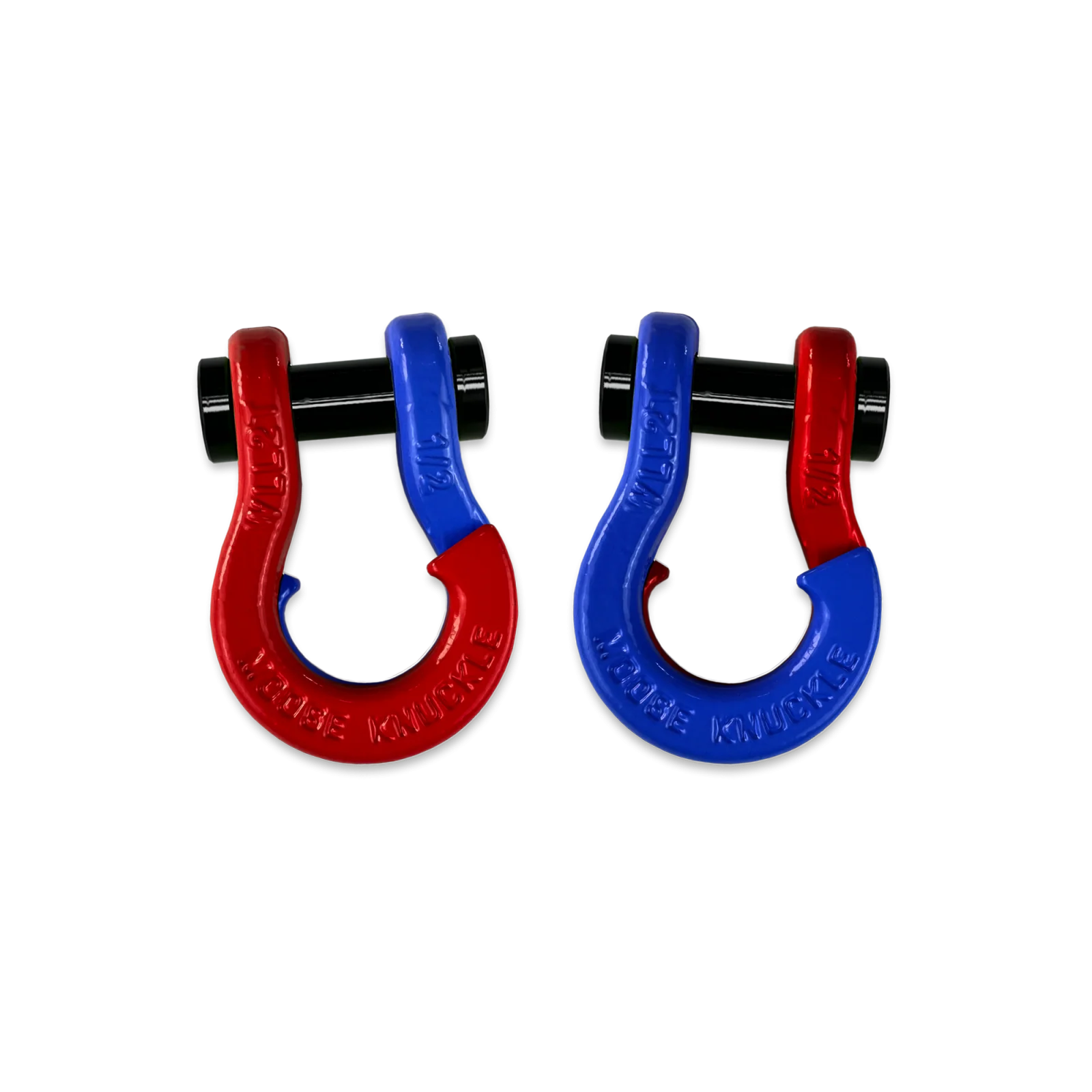 Jowl SxS Recovery Split Shackle 1/2 Flame Red and Blue Balls Combo Moose Knuckle Offroad - FN000026-132 - Moose Knuckle Offroad