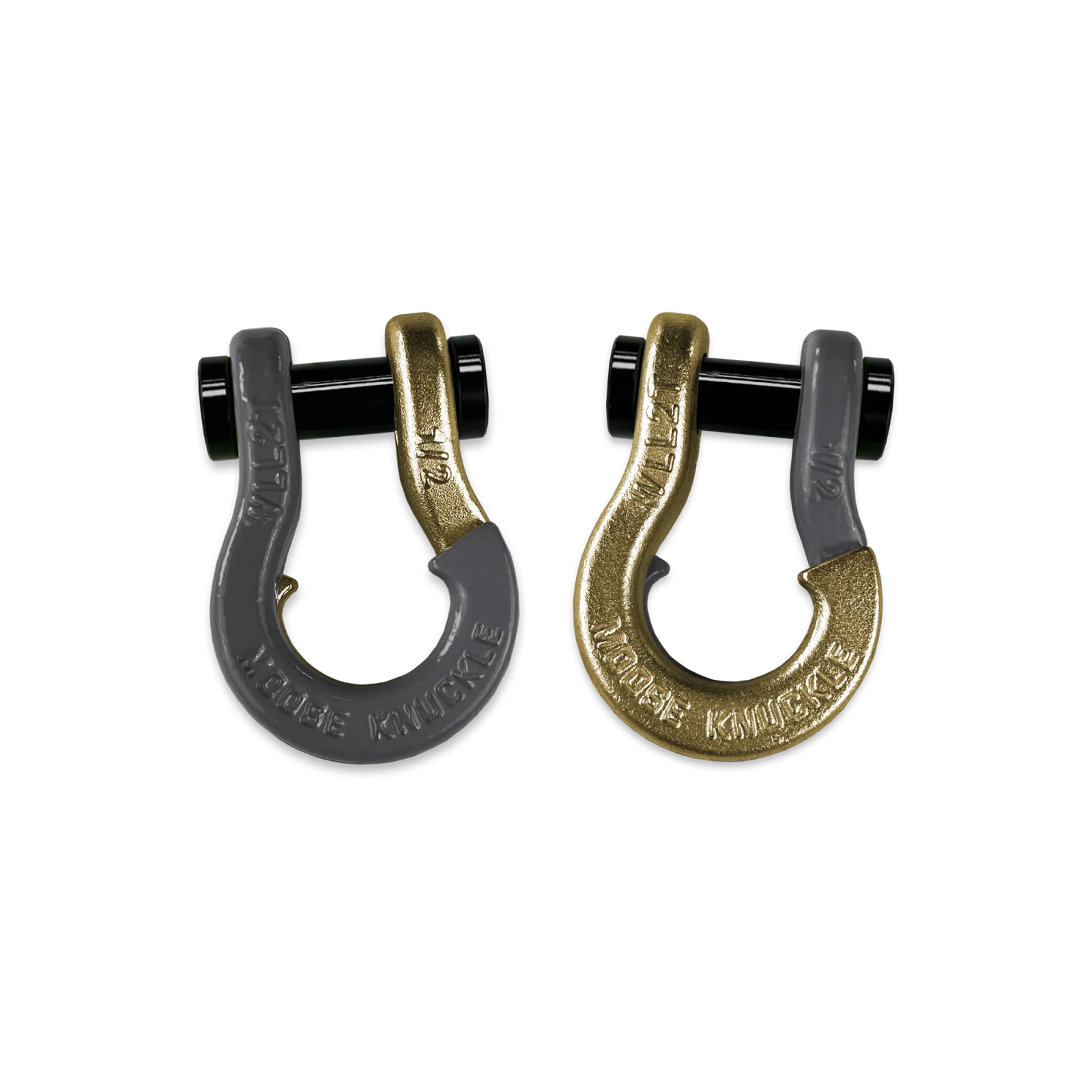 Jowl SxS Recovery Split Shackle 1/2 Gun Gray and Brass Knuckle Combo Moose Knuckle Offroad - FN000026-041 - Moose Knuckle Offroad