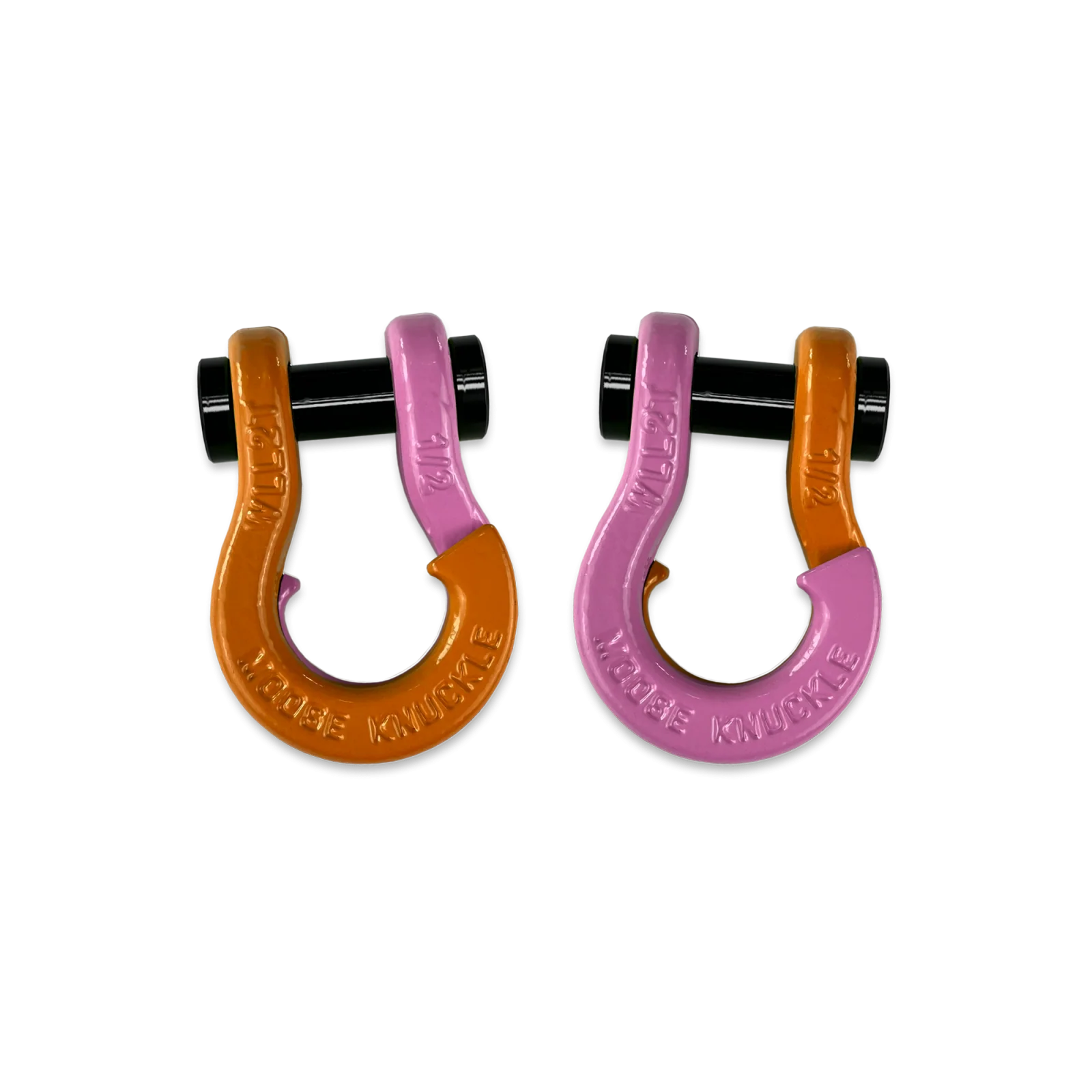 Jowl SxS Recovery Split Shackle 1/2 Obscene Orange and Pretty Pink Combo Moose Knuckle Offroad - FN000026-122 - Moose Knuckle Offroad