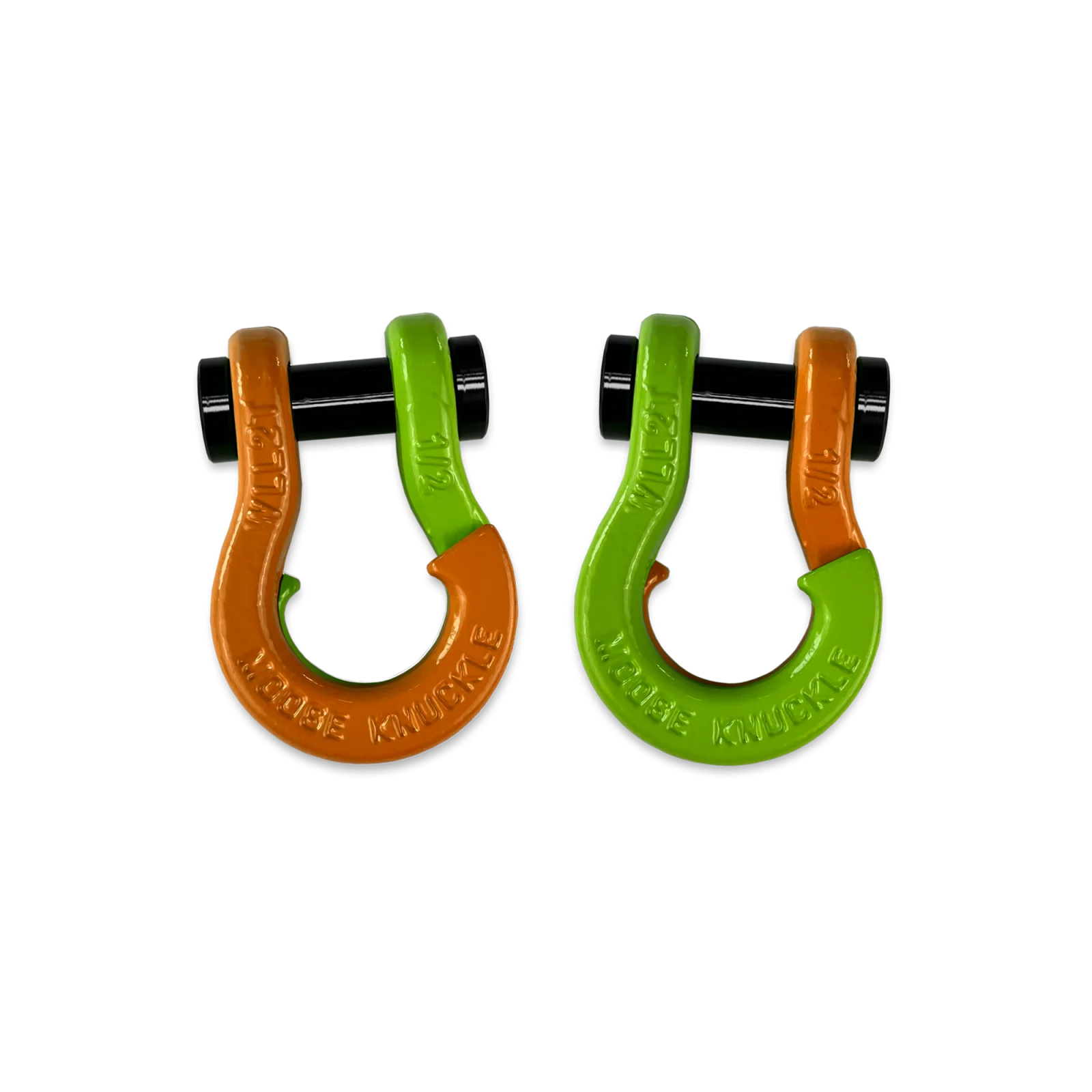 Jowl SxS Recovery Split Shackle 1/2 Obscene Orange and Sublime Green Combo Moose Knuckle Offroad - FN000026-119 - Moose Knuckle Offroad