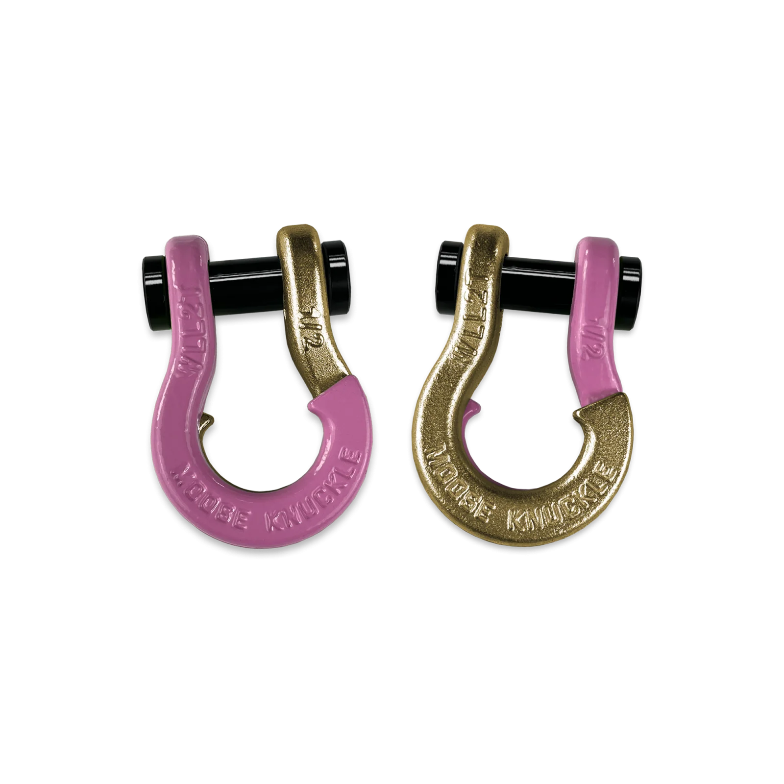 Jowl SxS Recovery Split Shackle 1/2 Pretty Pink and Brass Knuckle Combo Moose Knuckle Offroad - FN000026-153 - Moose Knuckle Offroad
