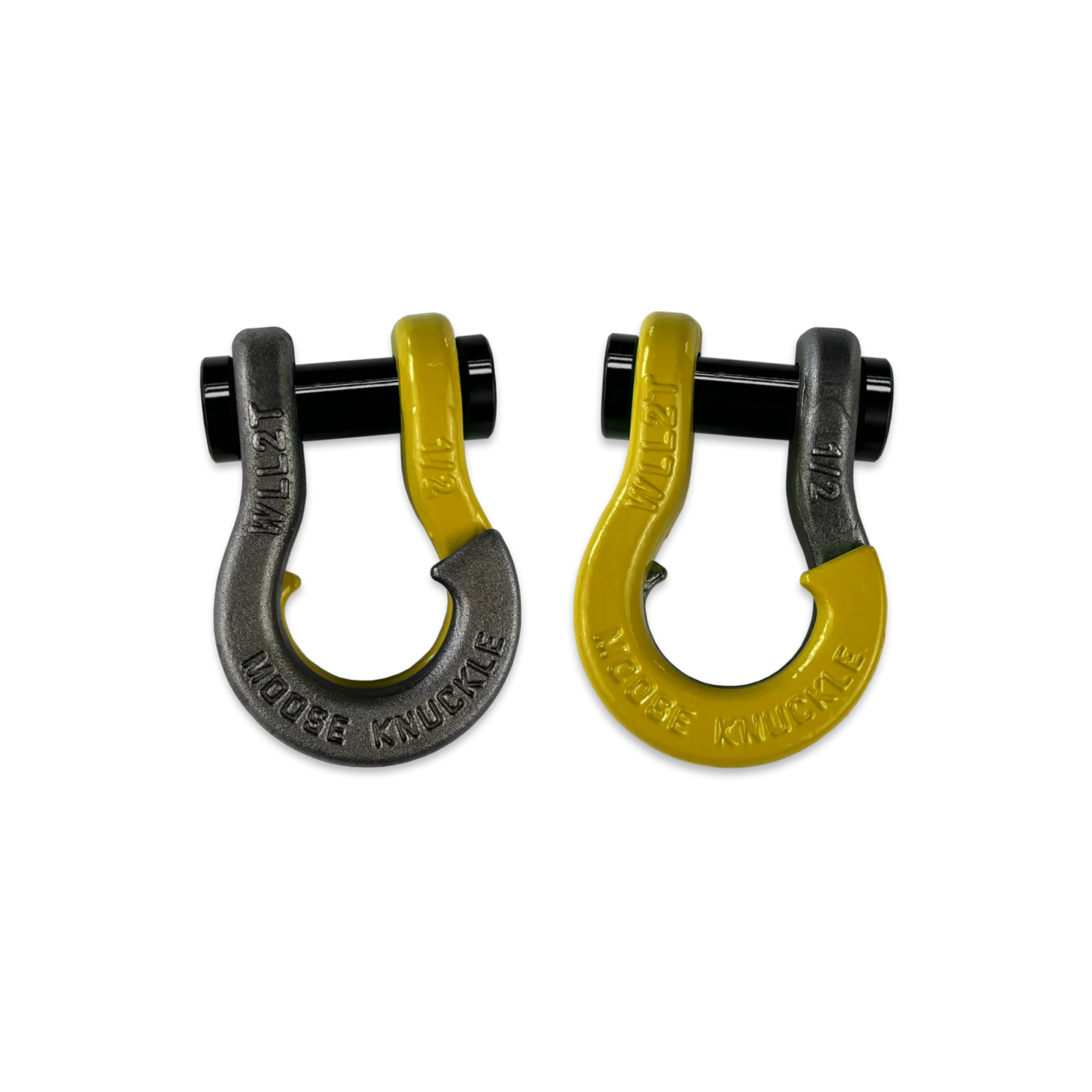 Jowl SxS Recovery Split Shackle 1/2 Raw Dog and Detonator Yellow Combo Moose Knuckle Offroad - FN000026-190 - Moose Knuckle Offroad