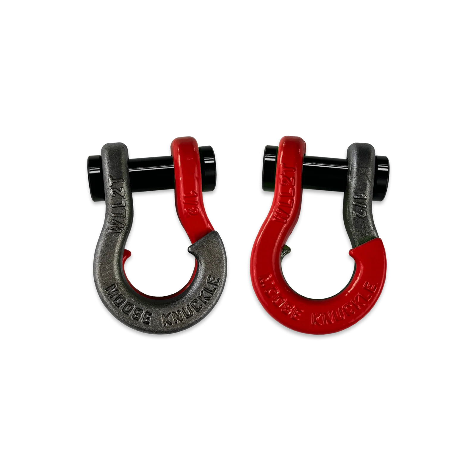 Jowl SxS Recovery Split Shackle 1/2 Raw Dog and Flame Red Combo Moose Knuckle Offroad - FN000026-192 - Moose Knuckle Offroad