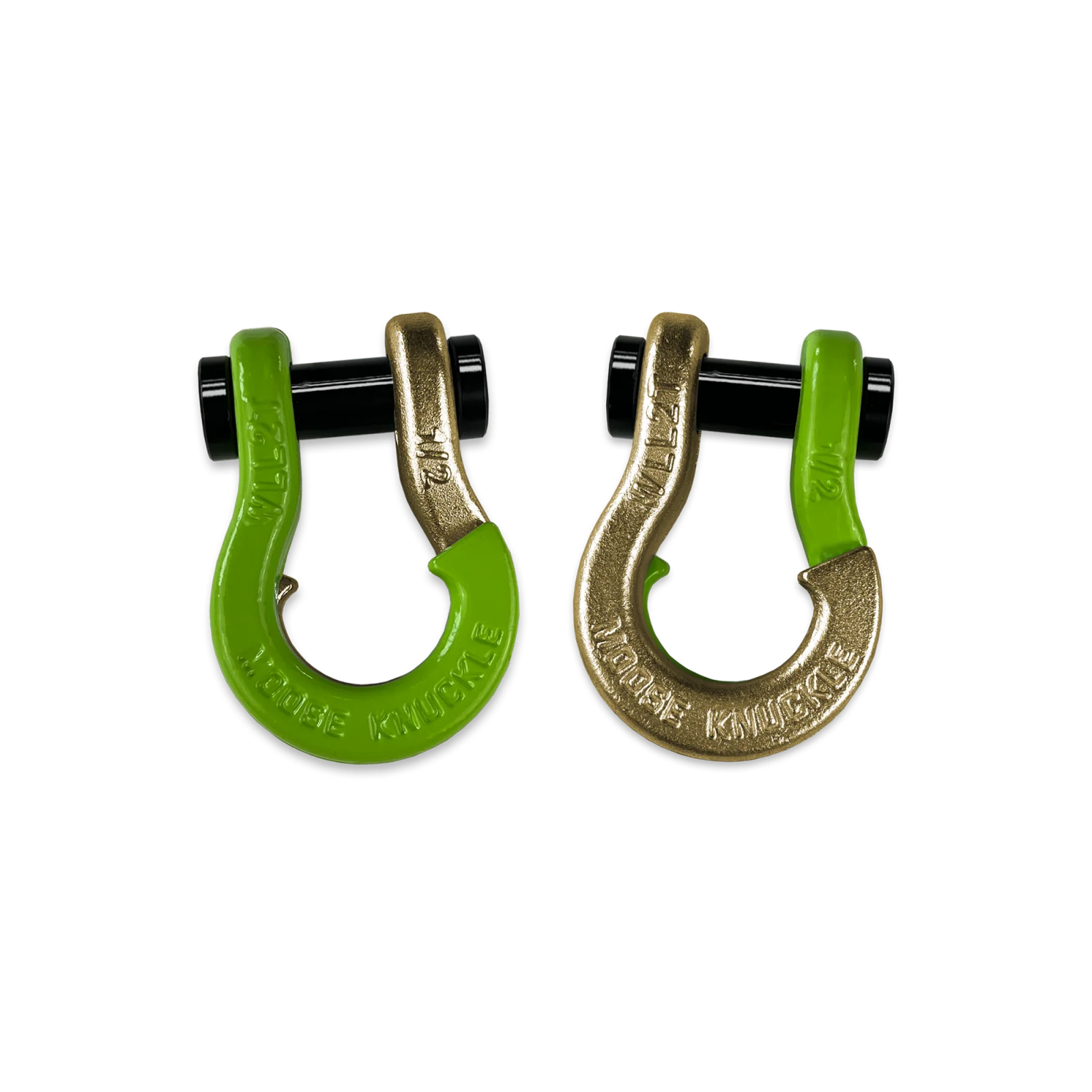 Jowl SxS Recovery Split Shackle 1/2 Sublime Green and Brass Knuckle Combo Moose Knuckle Offroad - FN000026-097 - Moose Knuckle Offroad