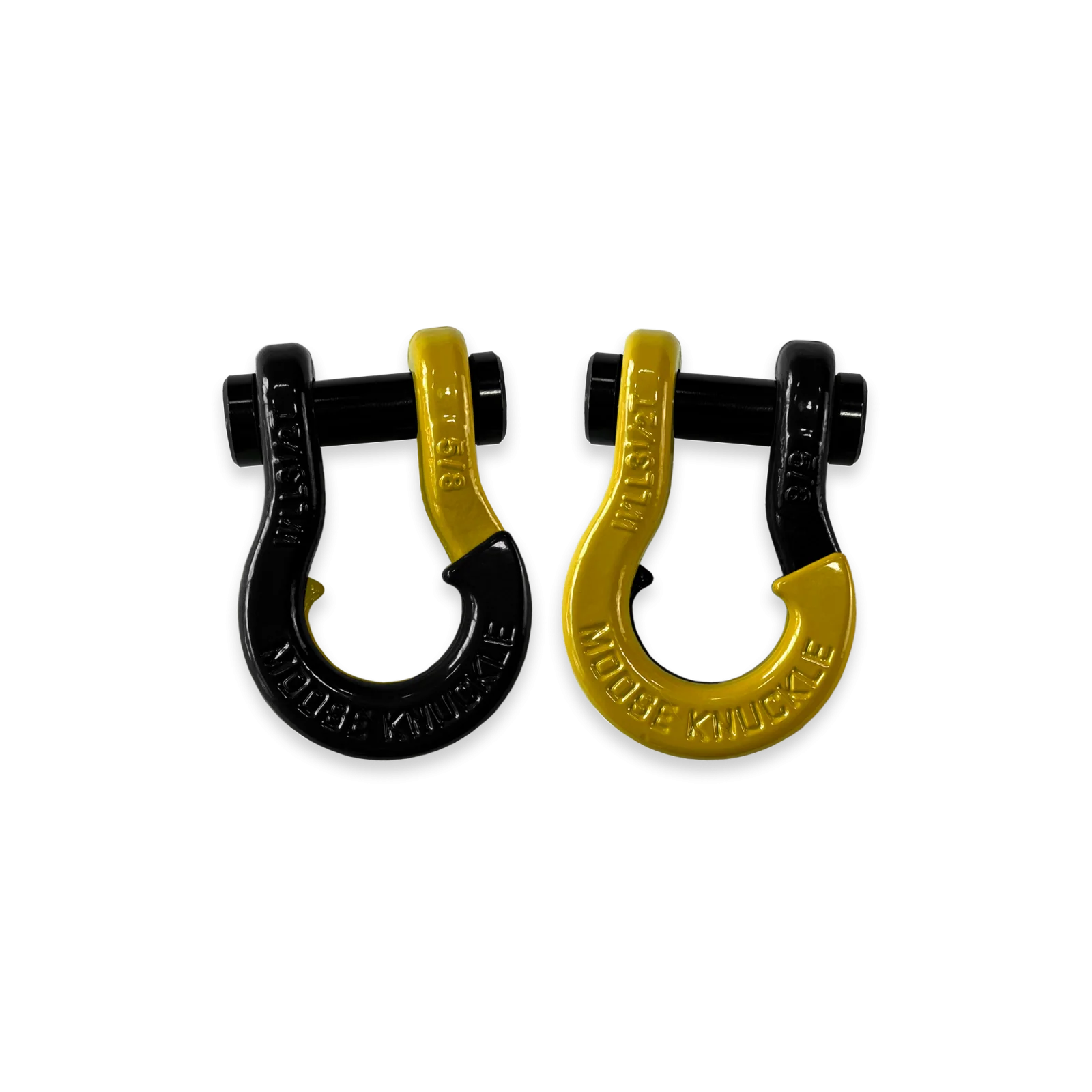 Jowl SxS Recovery Split Shackle 5/8 Black Hole and Detonator Yellow Combo Moose Knuckle Offroad - FN000025-020 - Moose Knuckle Offroad