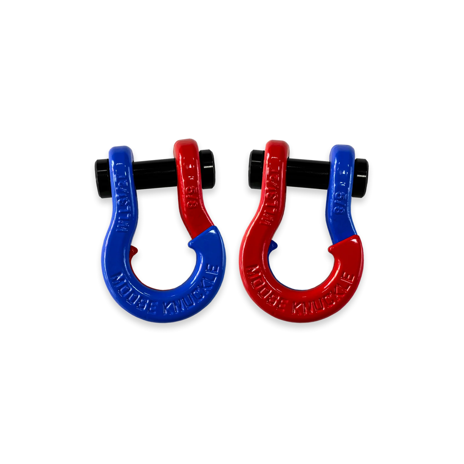 Jowl SxS Recovery Split Shackle 5/8 Blue Balls and Flame Red Combo Moose Knuckle Offroad - FN000025-074 - Moose Knuckle Offroad