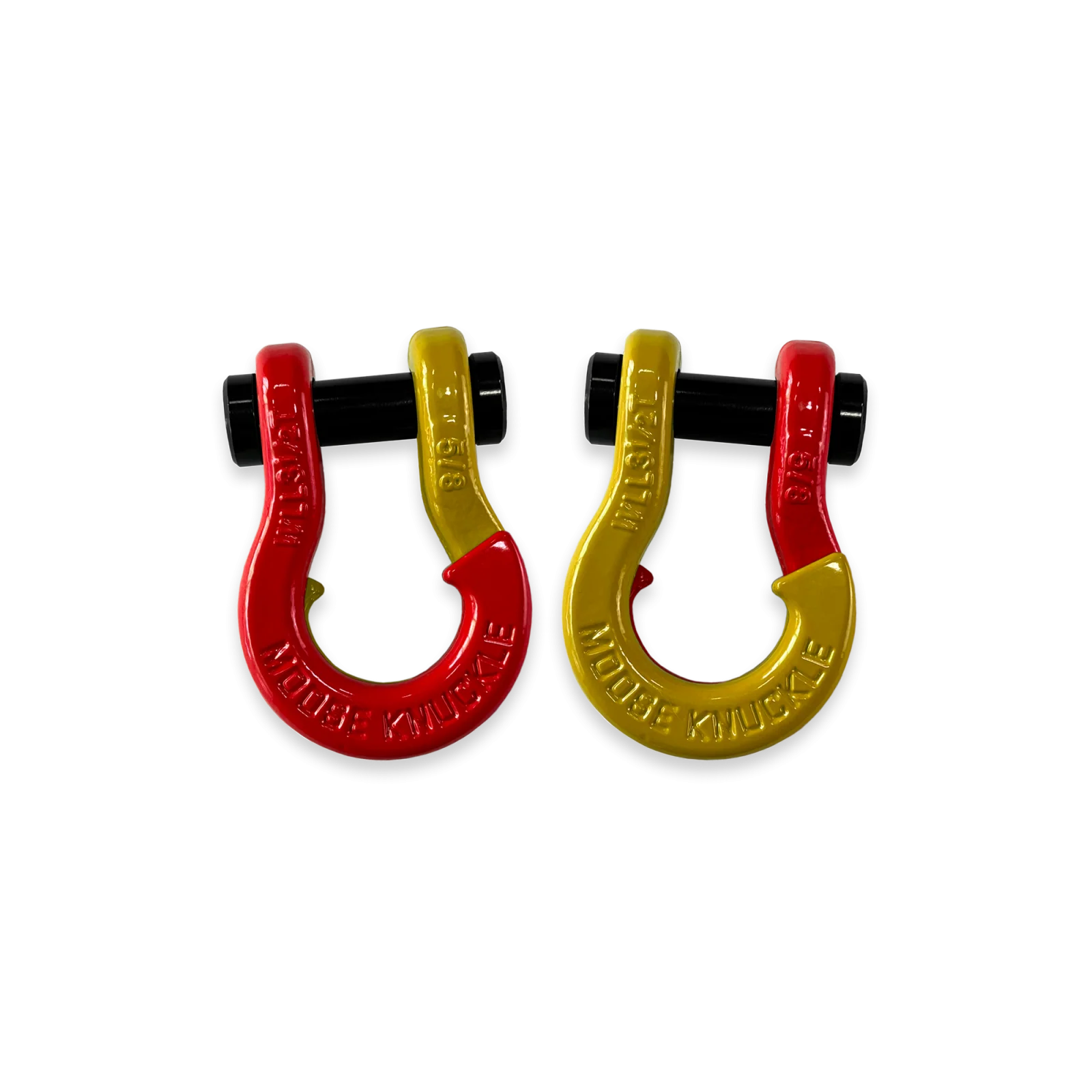 Jowl SxS Recovery Split Shackle 5/8 Flame Red and Detonator Yellow Combo Moose Knuckle Offroad - FN000025-125 - Moose Knuckle Offroad