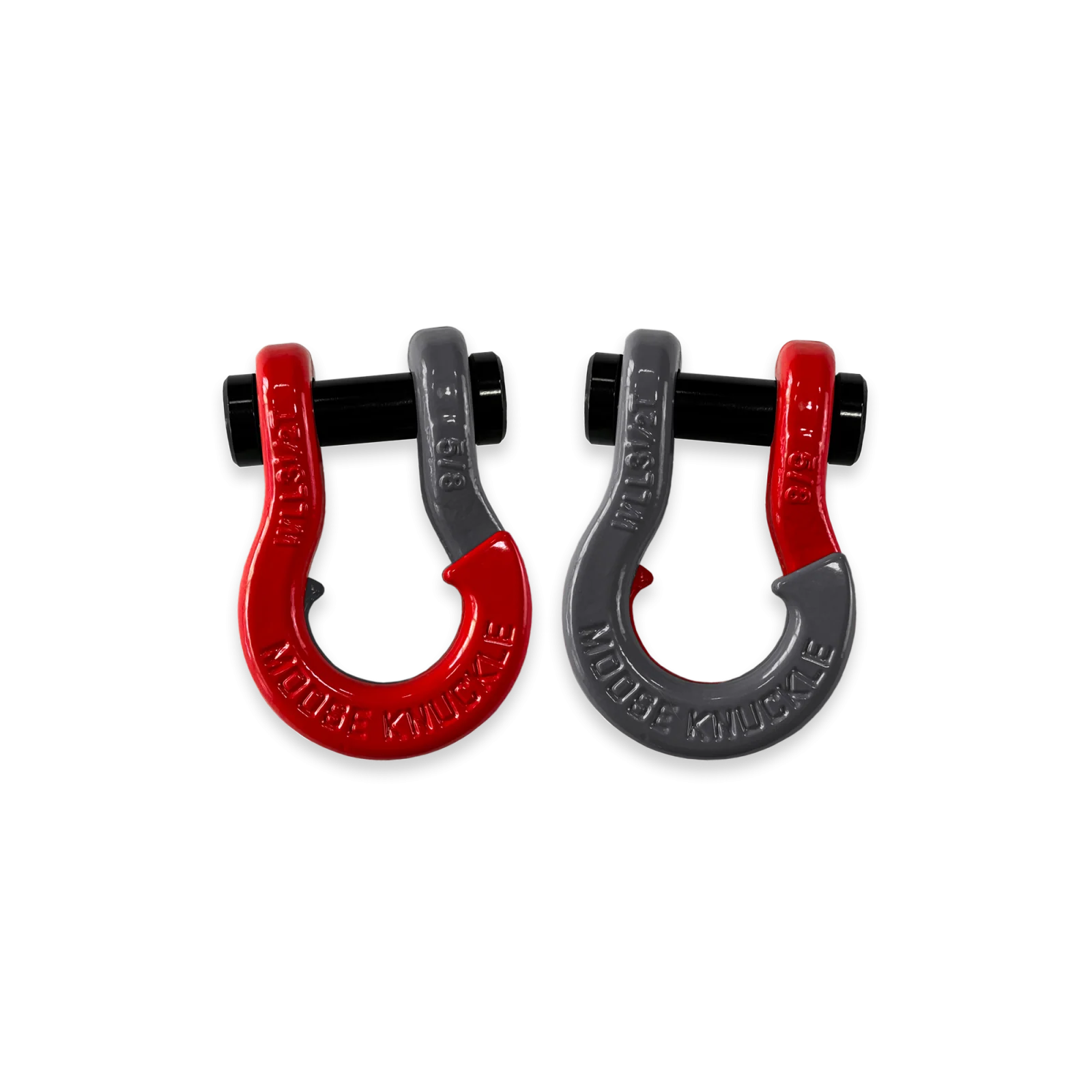 Jowl SxS Recovery Split Shackle 5/8 Flame Red and Gun Gray Combo Moose Knuckle Offroad - FN000025-120 - Moose Knuckle Offroad
