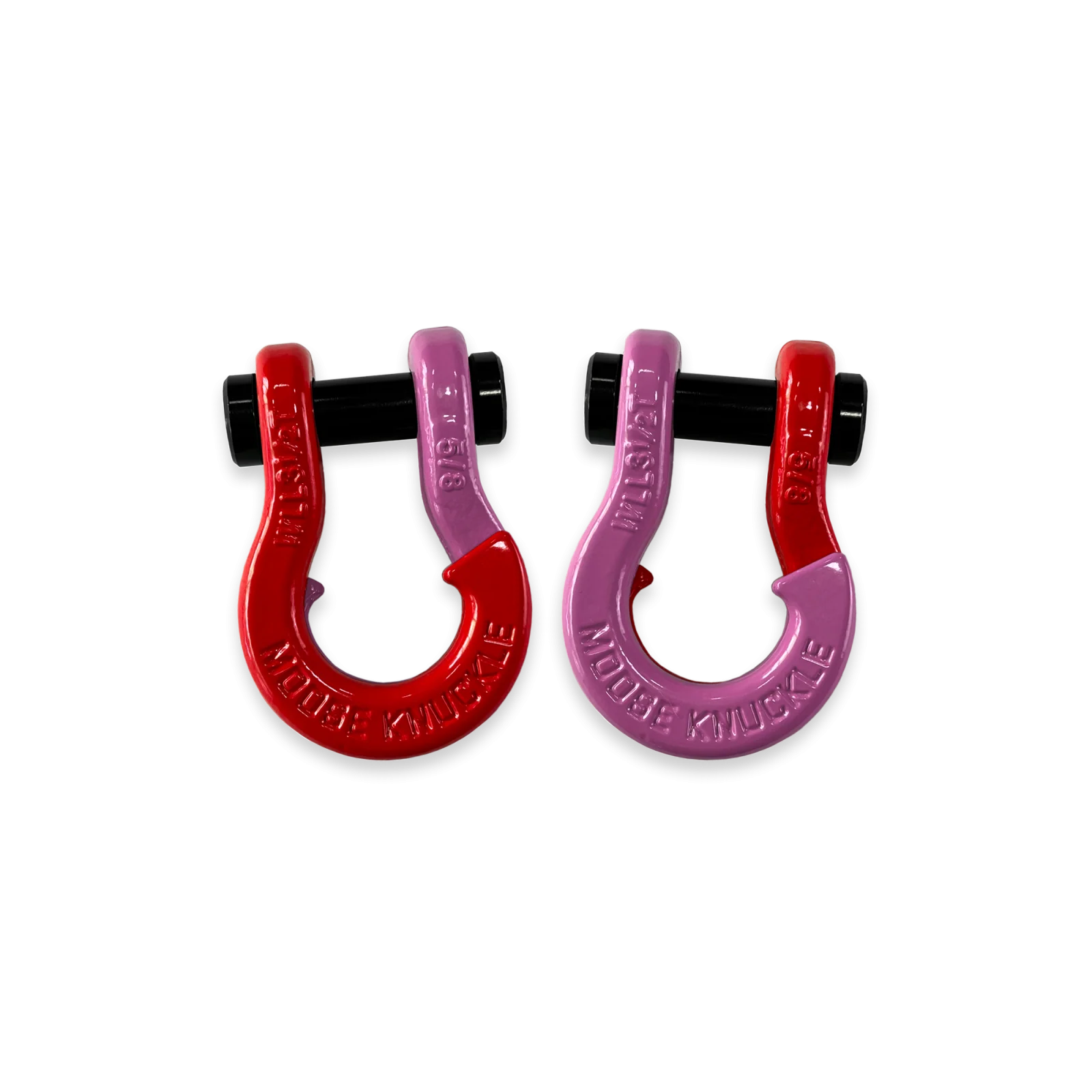 Jowl SxS Recovery Split Shackle 5/8 Flame Red and Pretty Pink Combo Moose Knuckle Offroad - FN000025-127 - Moose Knuckle Offroad