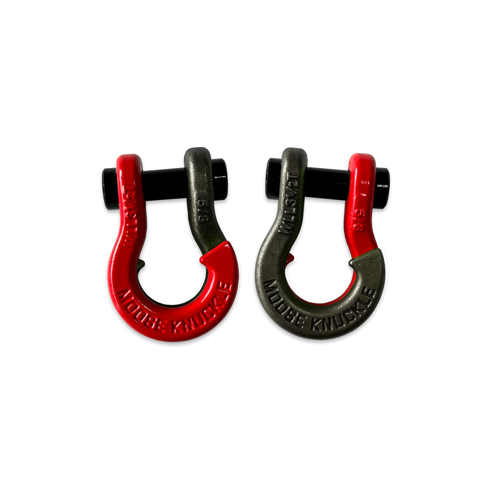 Jowl SxS Recovery Split Shackle 5/8 Flame Red and Raw Dog Combo Moose Knuckle Offroad - FN000025-130 - Moose Knuckle Offroad
