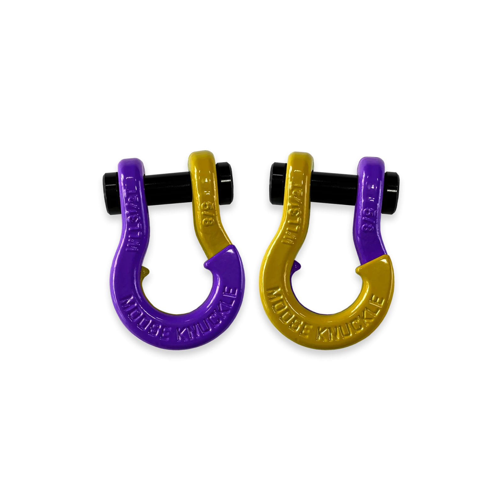 Jowl SxS Recovery Split Shackle 5/8 Grape Escape and Detonator Yellow Combo Moose Knuckle Offroad - FN000025-059 - Moose Knuckle Offroad