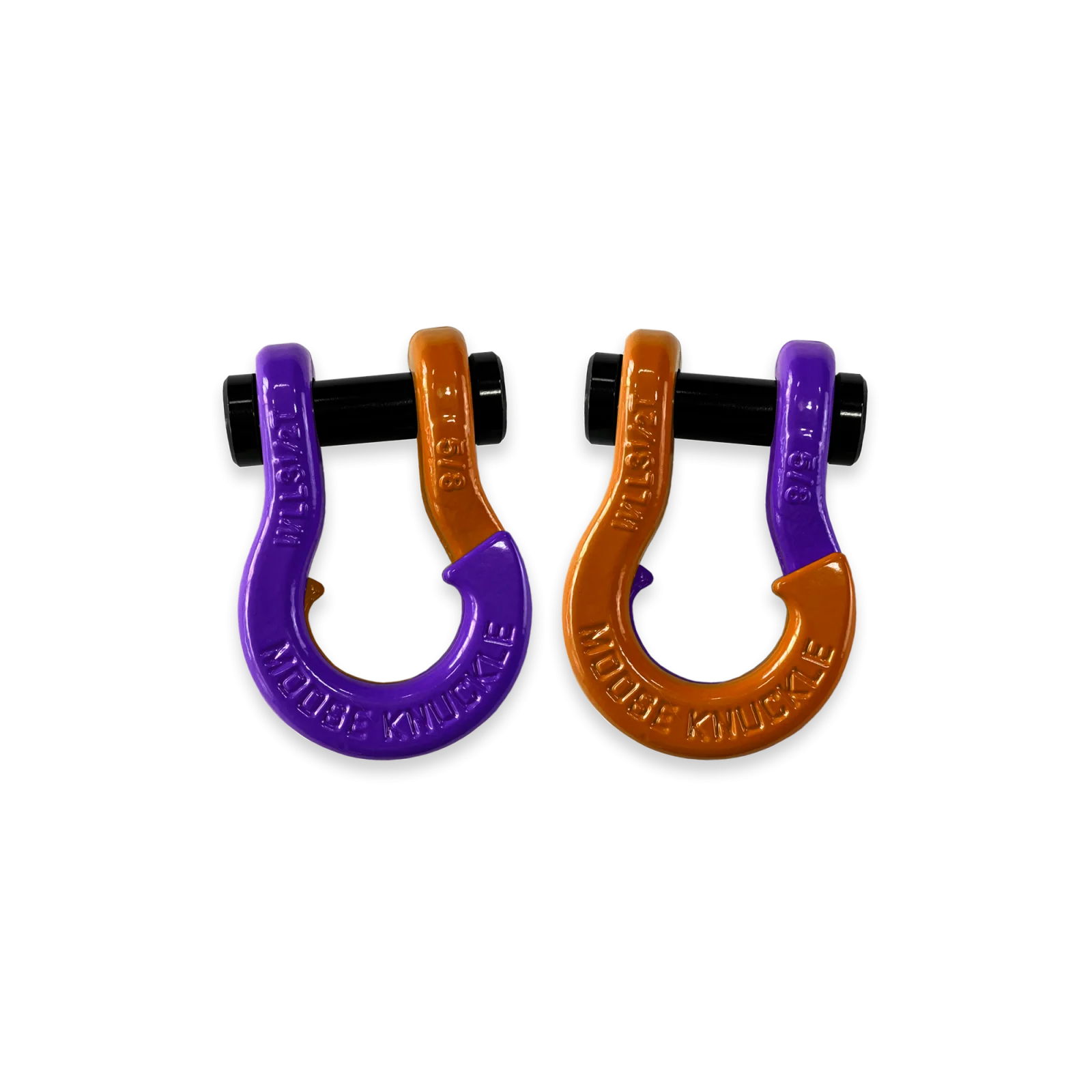 Jowl SxS Recovery Split Shackle 5/8 Grape Escape and Obscene Orange Combo Moose Knuckle Offroad - FN000025-060 - Moose Knuckle Offroad